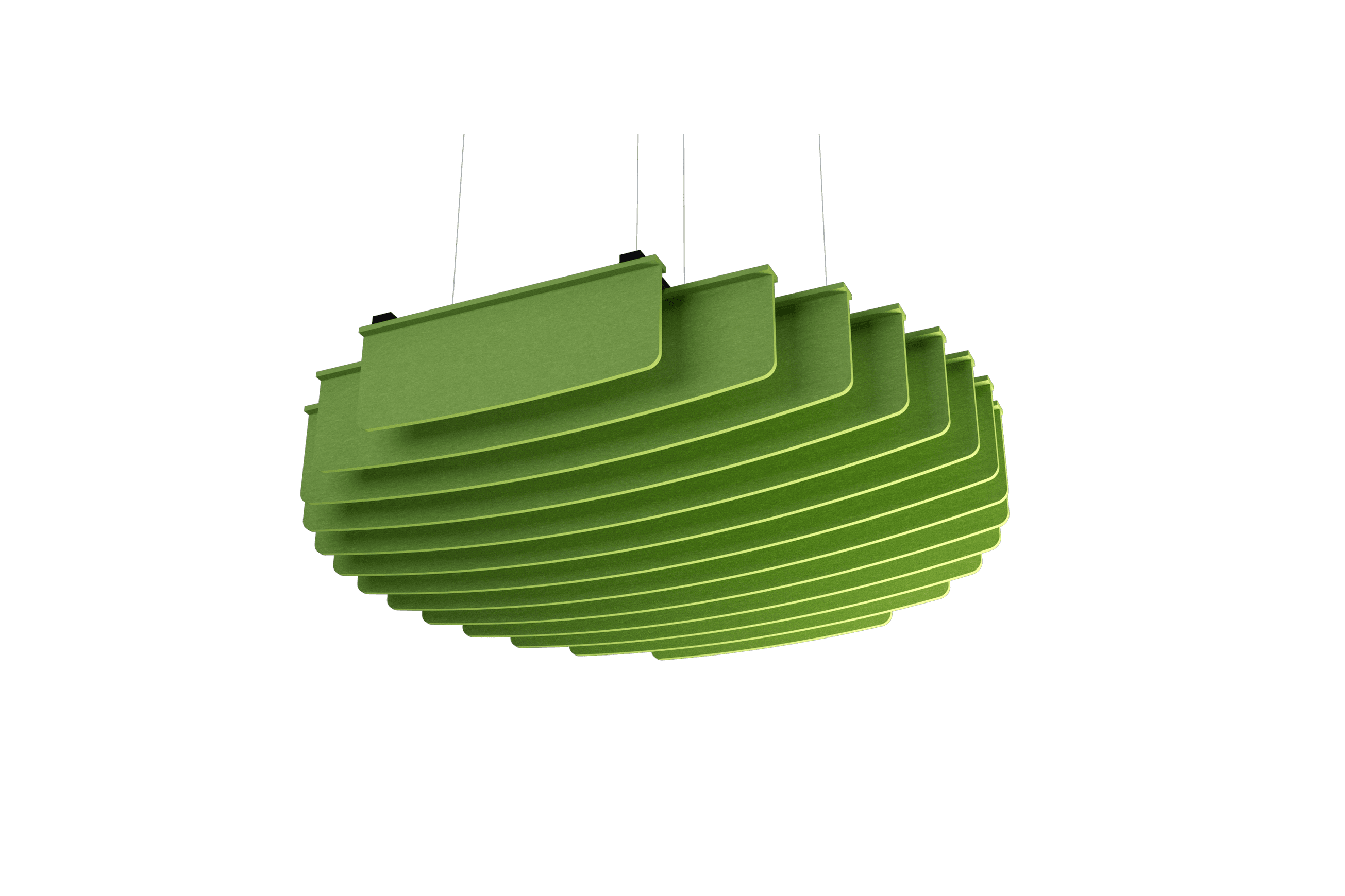 Suspended Sound Absorbent Light Panel Round Concave