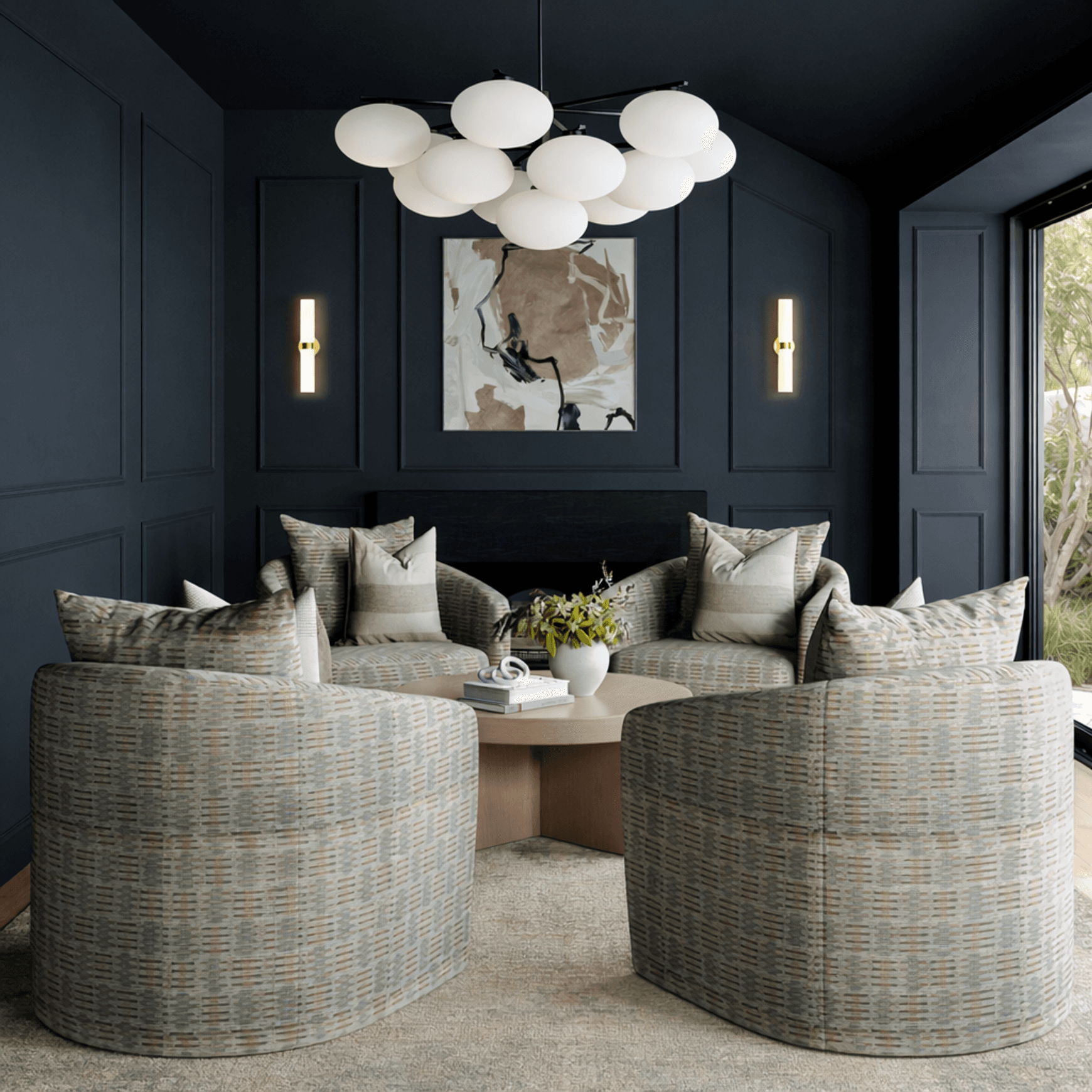 Luca 13 Light Chandelier in Matte Black