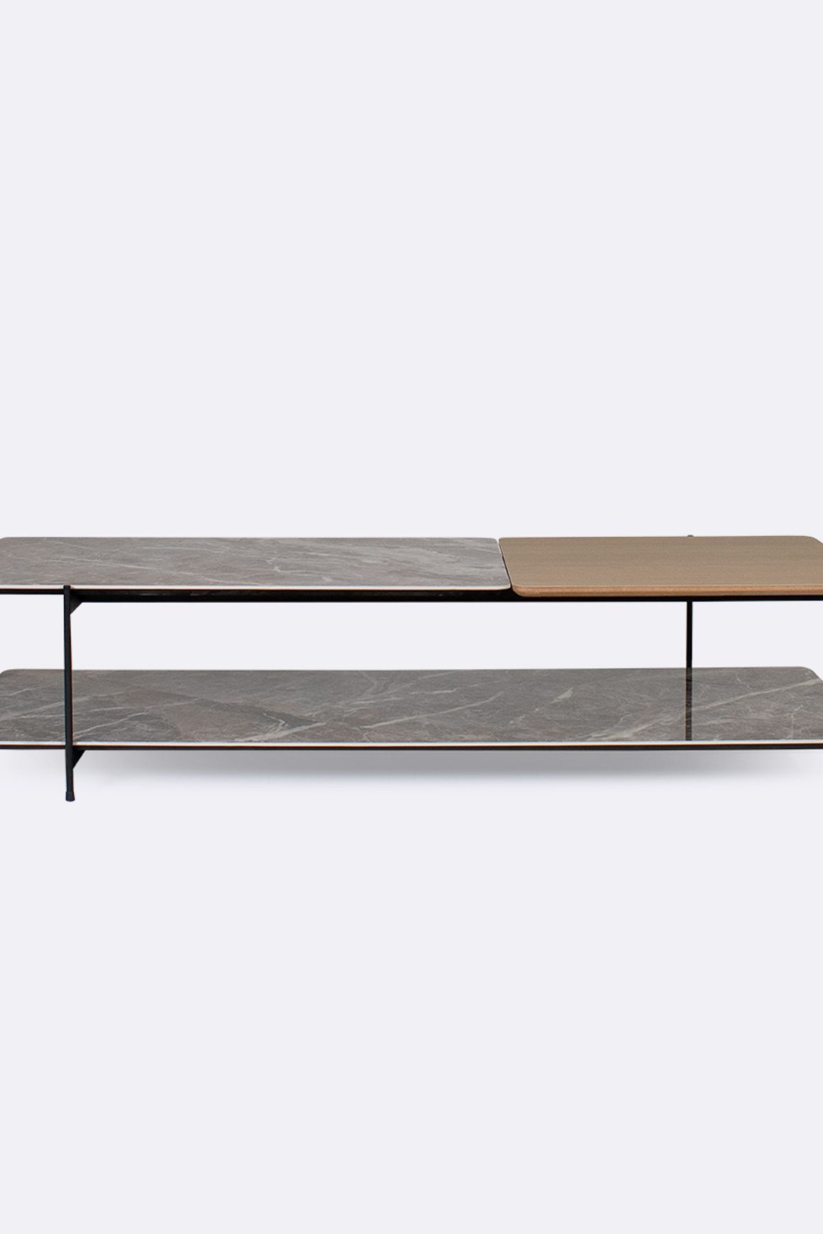Dua Tiered Coffee Table | Mountain Peak & Sahara Oak