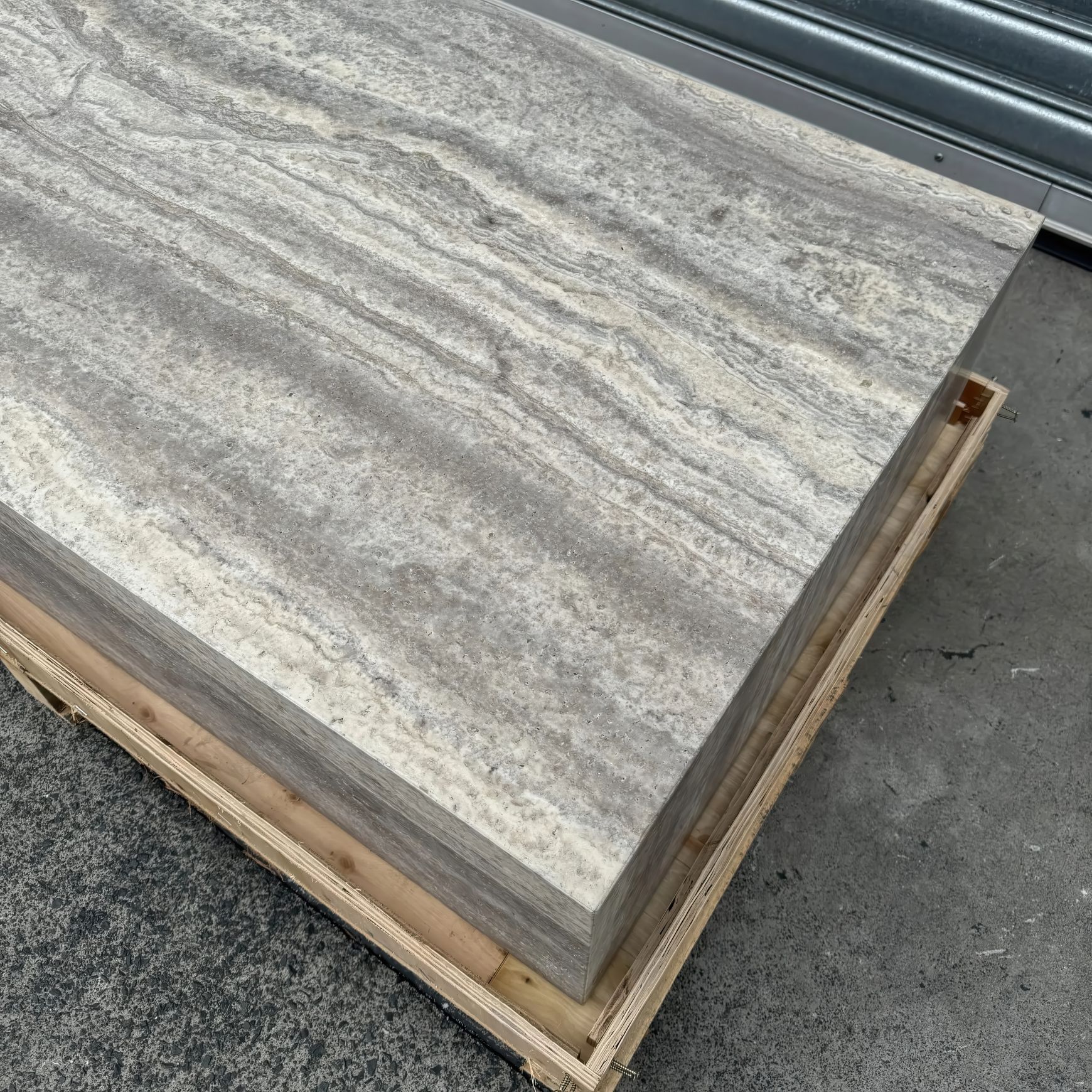 Block Coffee Table-Silver Travertine | Natural Stone Co.