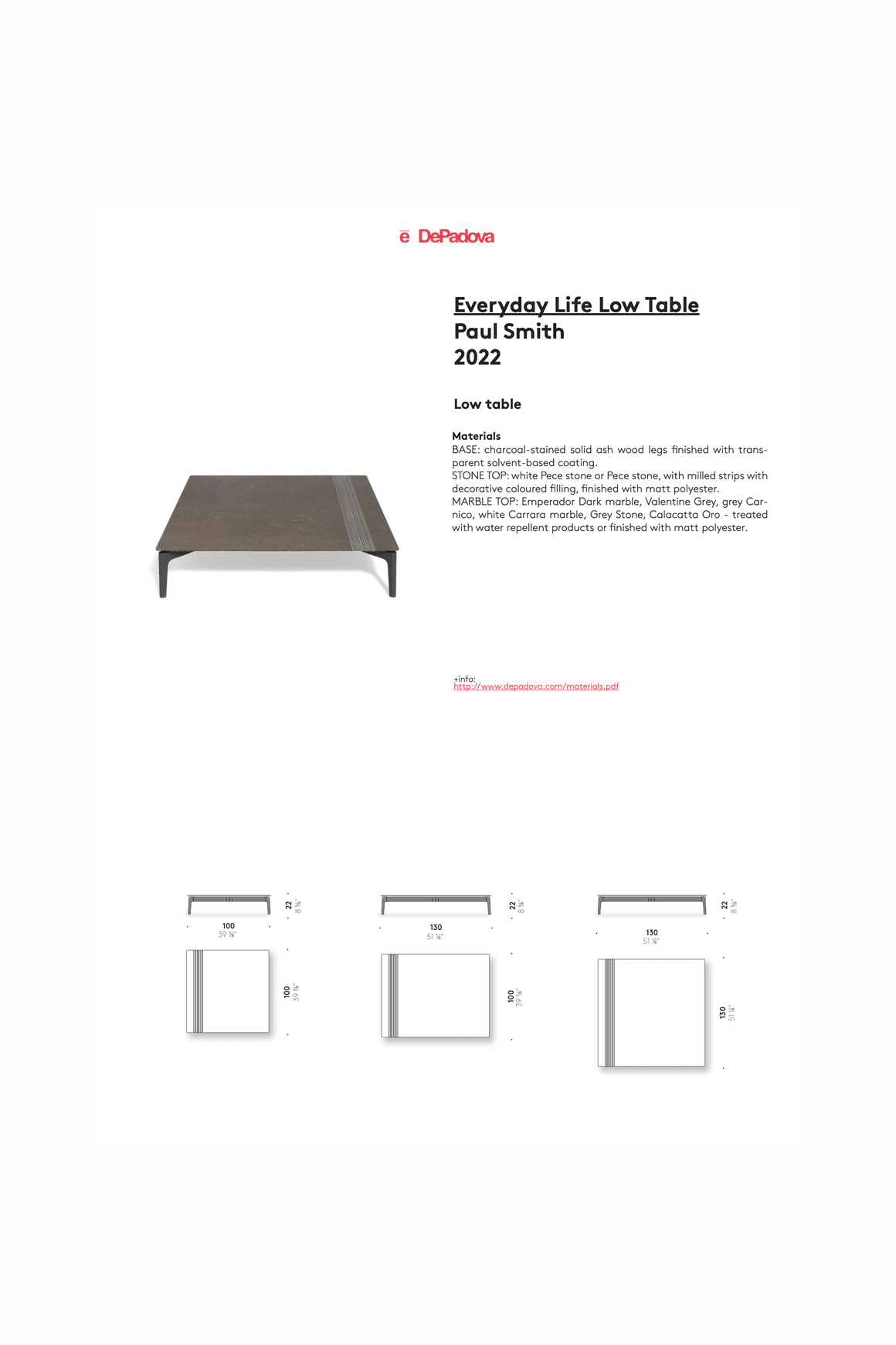 Everyday Low Table by DePadova