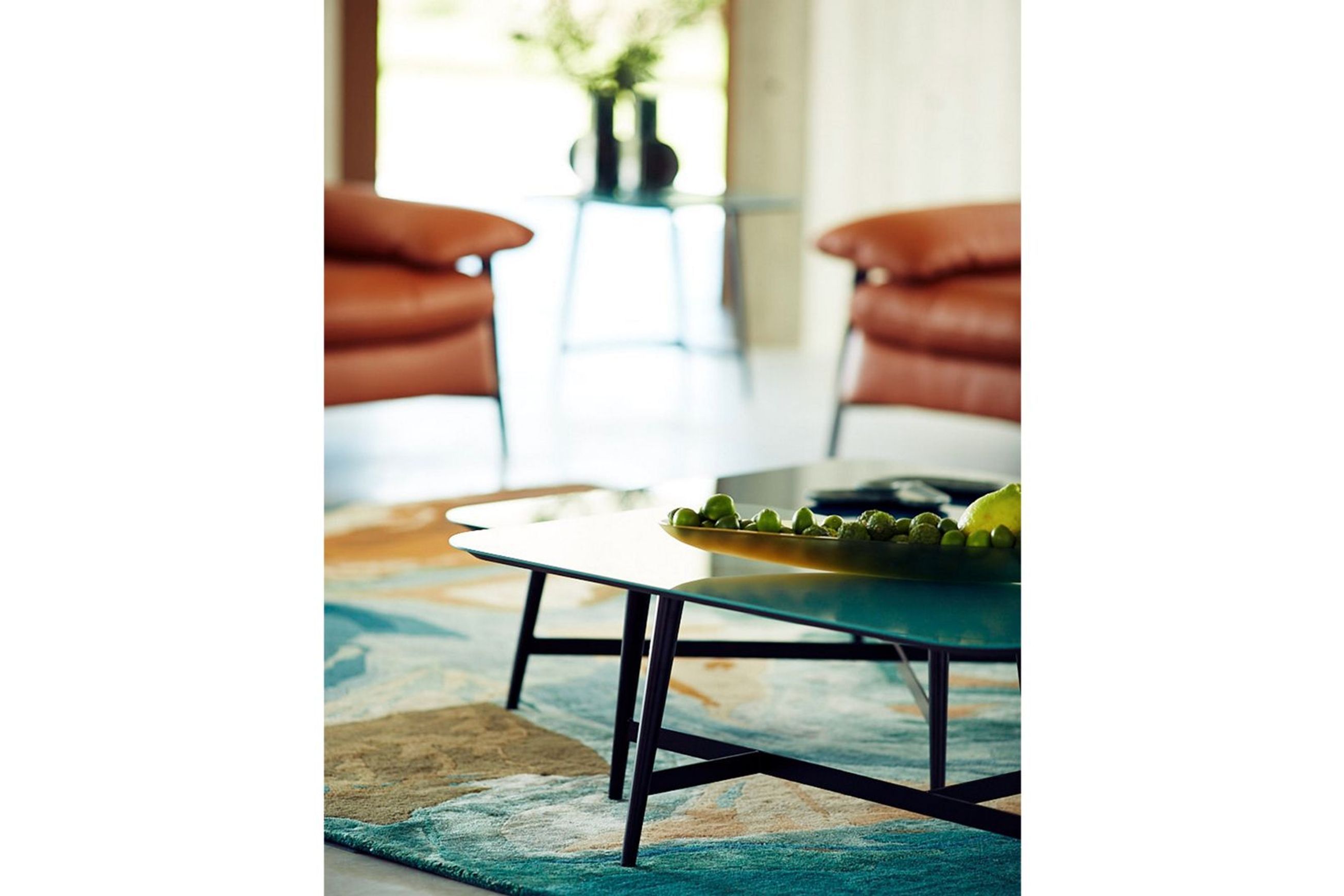 Octet Square coffee table - lacquered MDF top