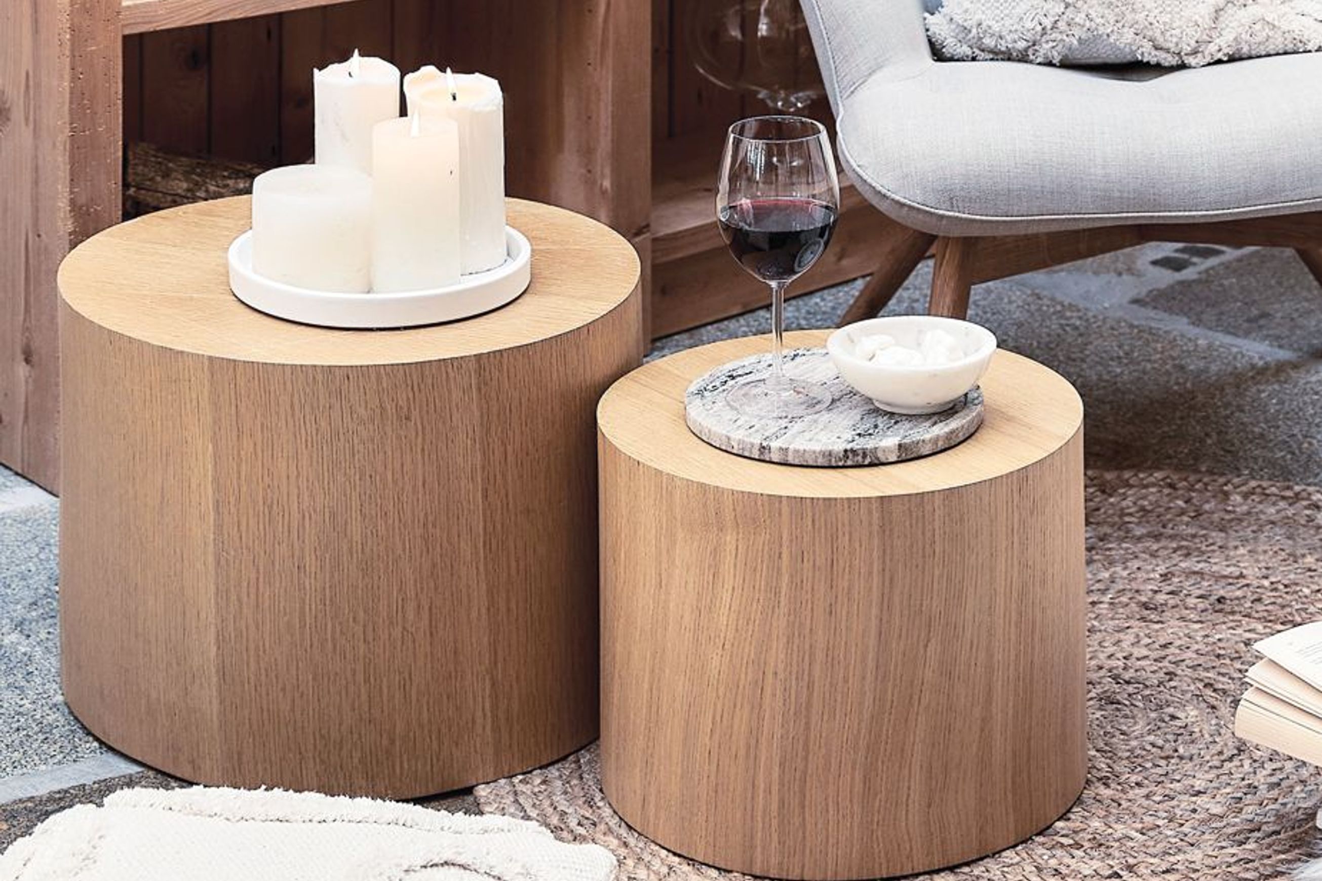 Stump Table Set - Natural