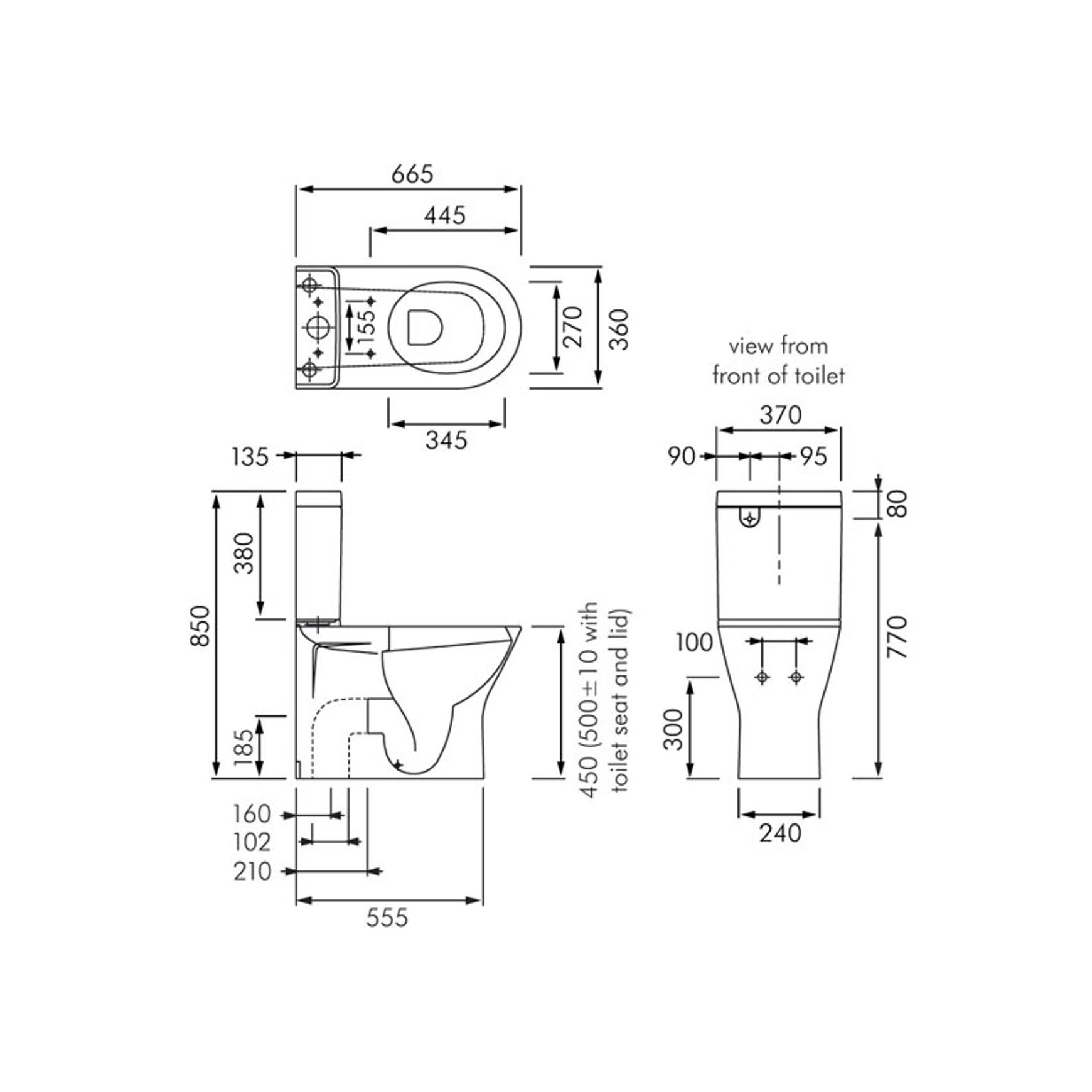 RAK Resort Rimless Comfort Height Toilet Suite