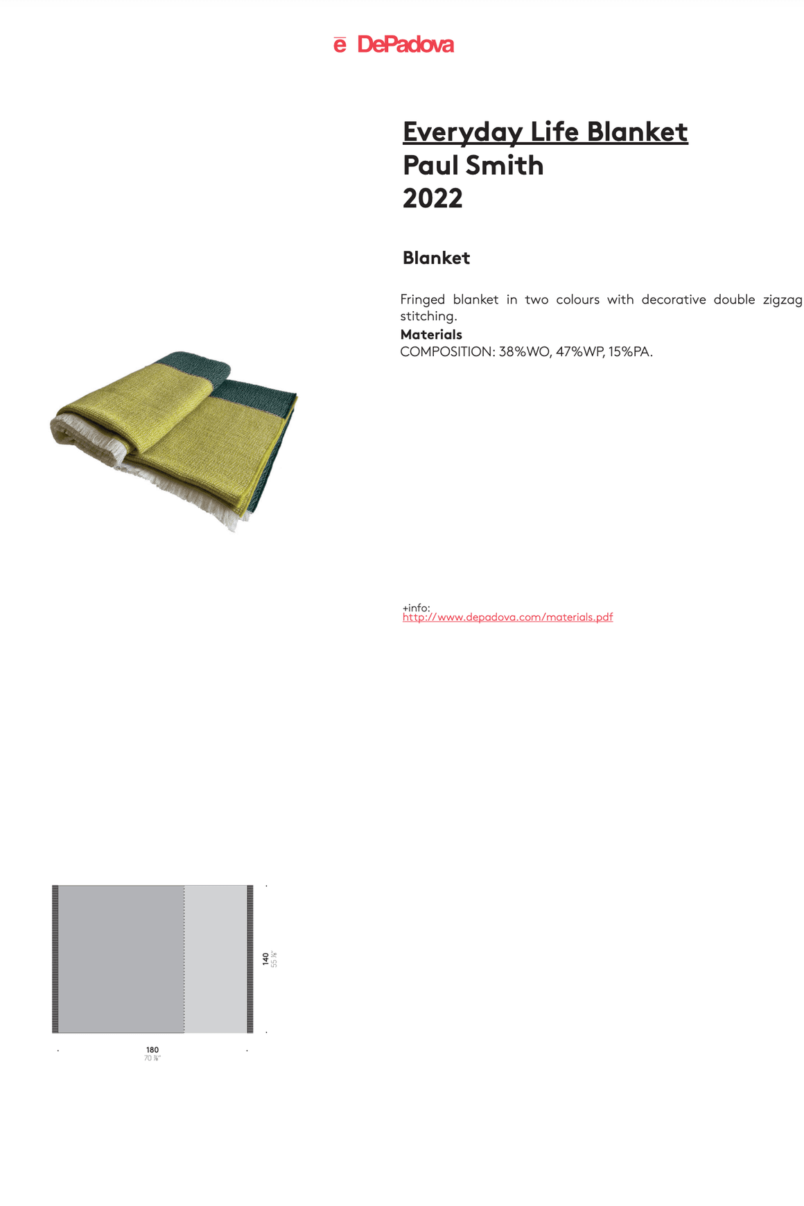 Everyday Life Blanket by DePadova