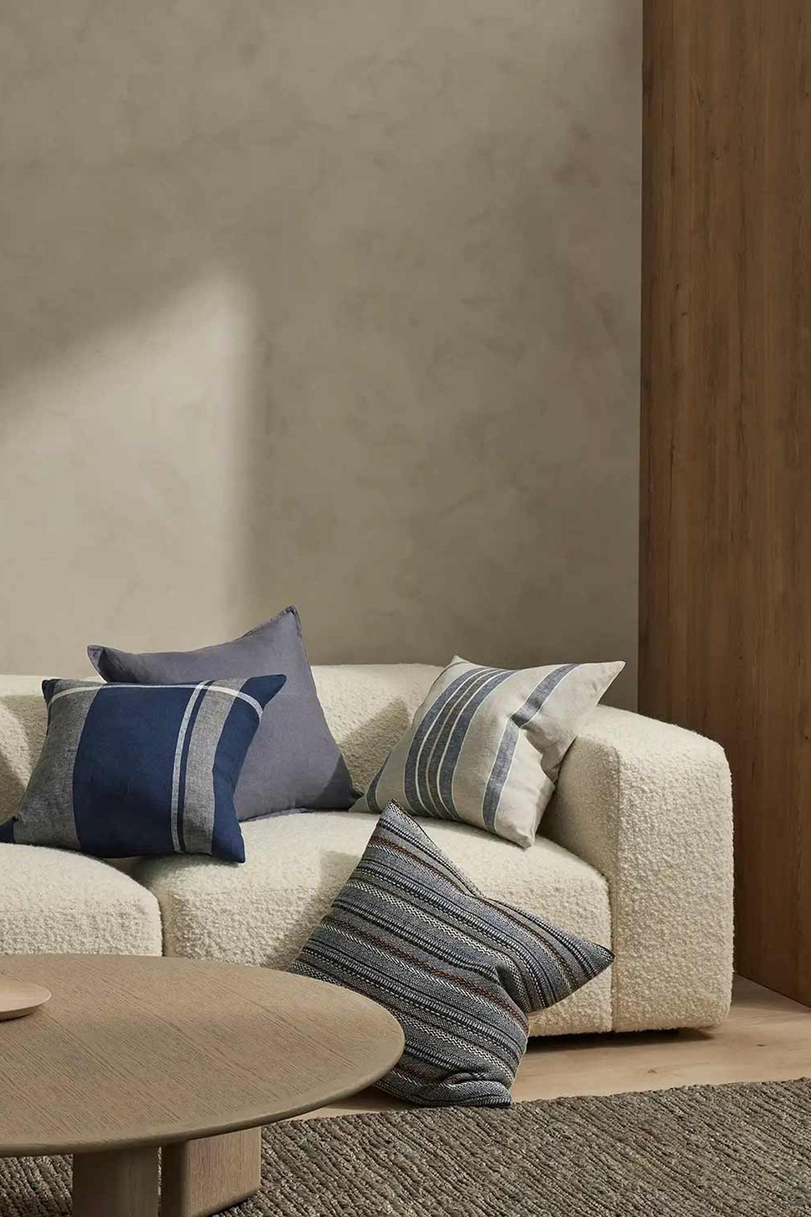 Weave Home European Linen Como Cushion - Smoke | Three Sizes