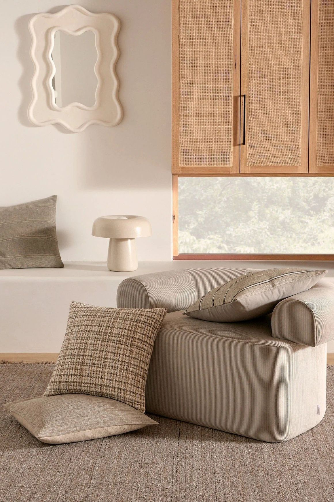 Weave Home Dania Cushion Cover - Oyster | 50 x 50cm