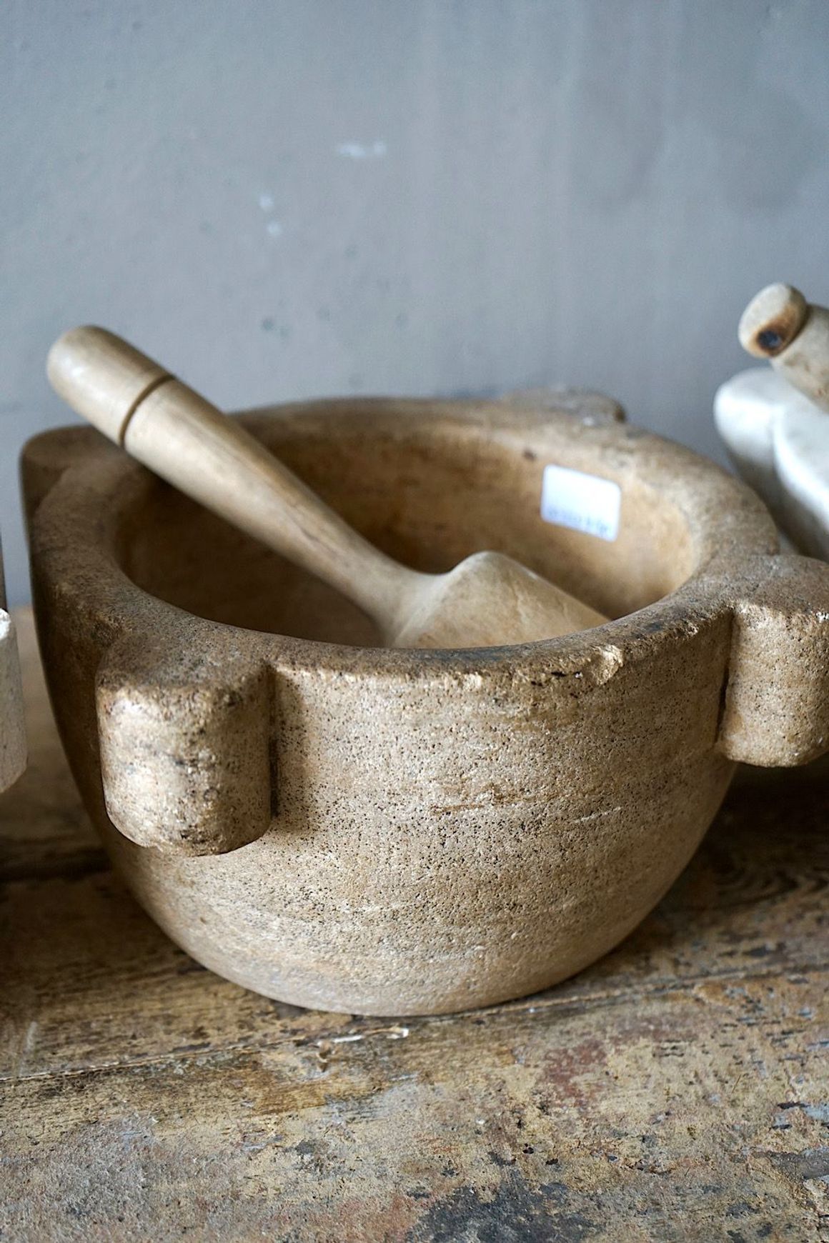 Antique French Marble Mortar & Pestle
