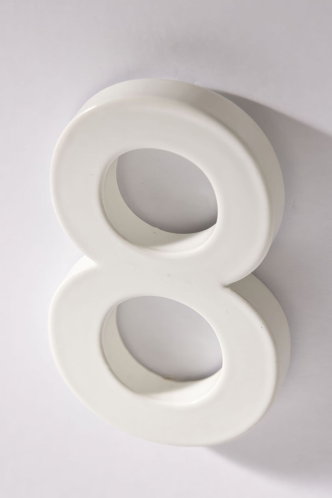 White Stainless Steel Numbers & Letters