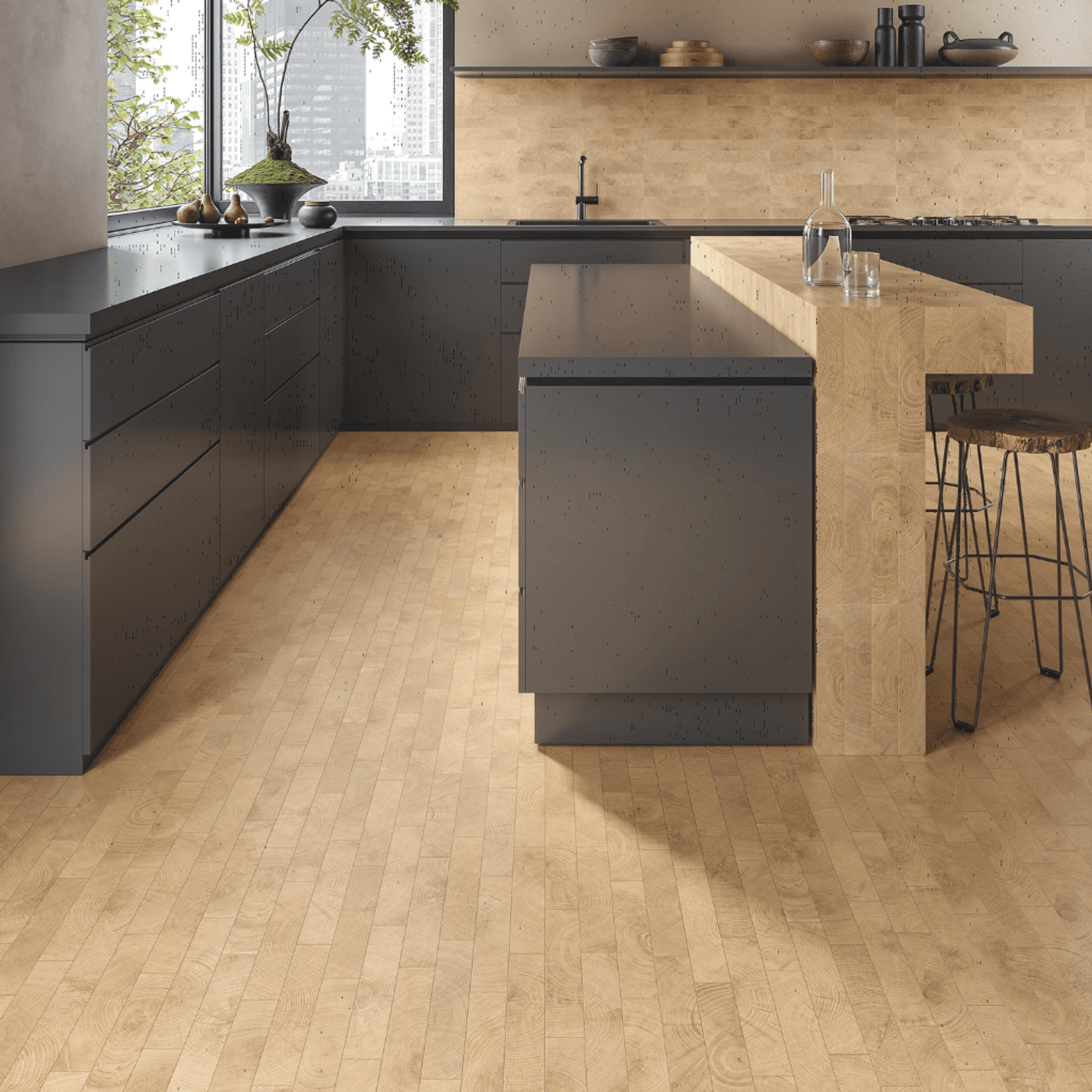 W-Circles Oak tile
