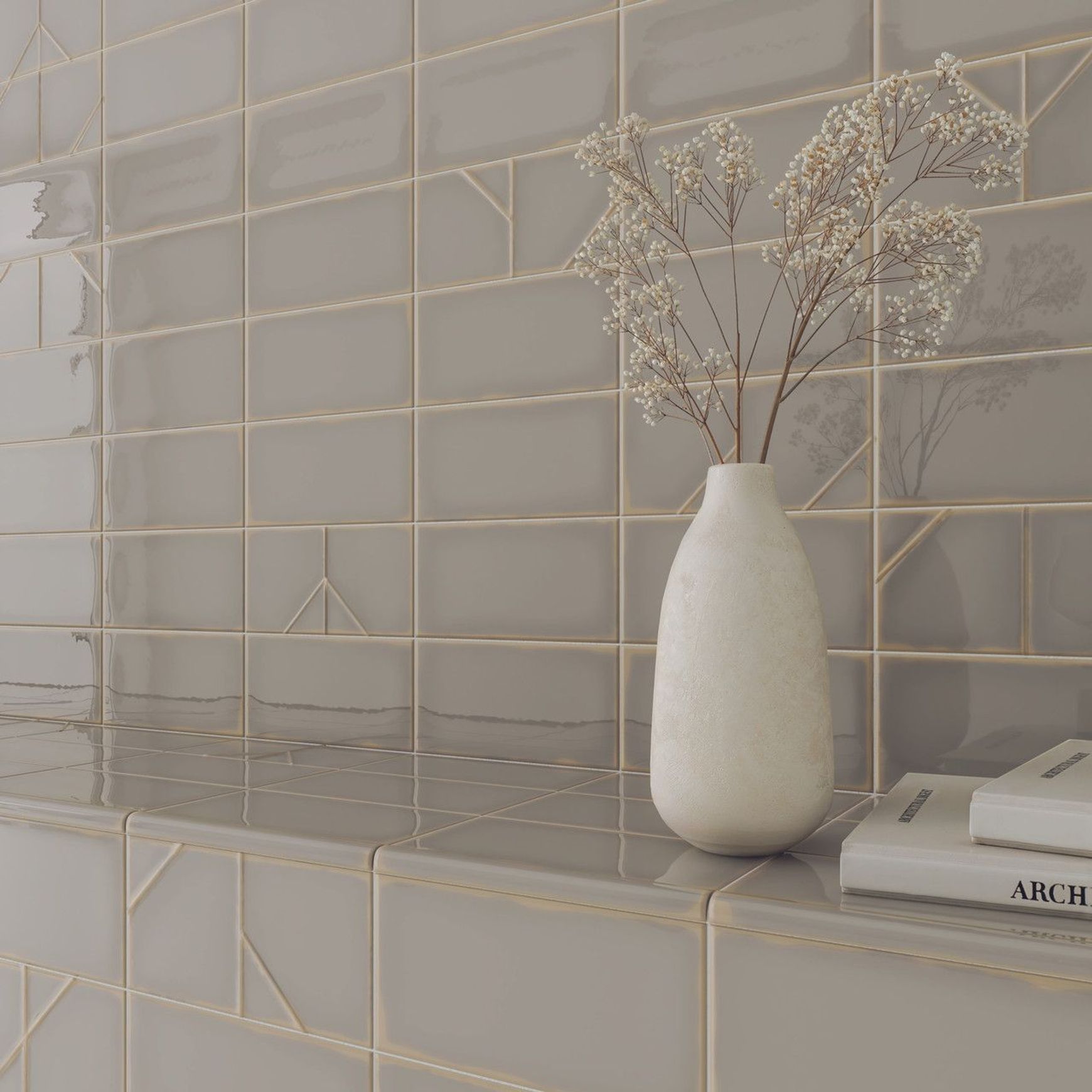 Yoko | Origami Pewter Gloss | 62x125