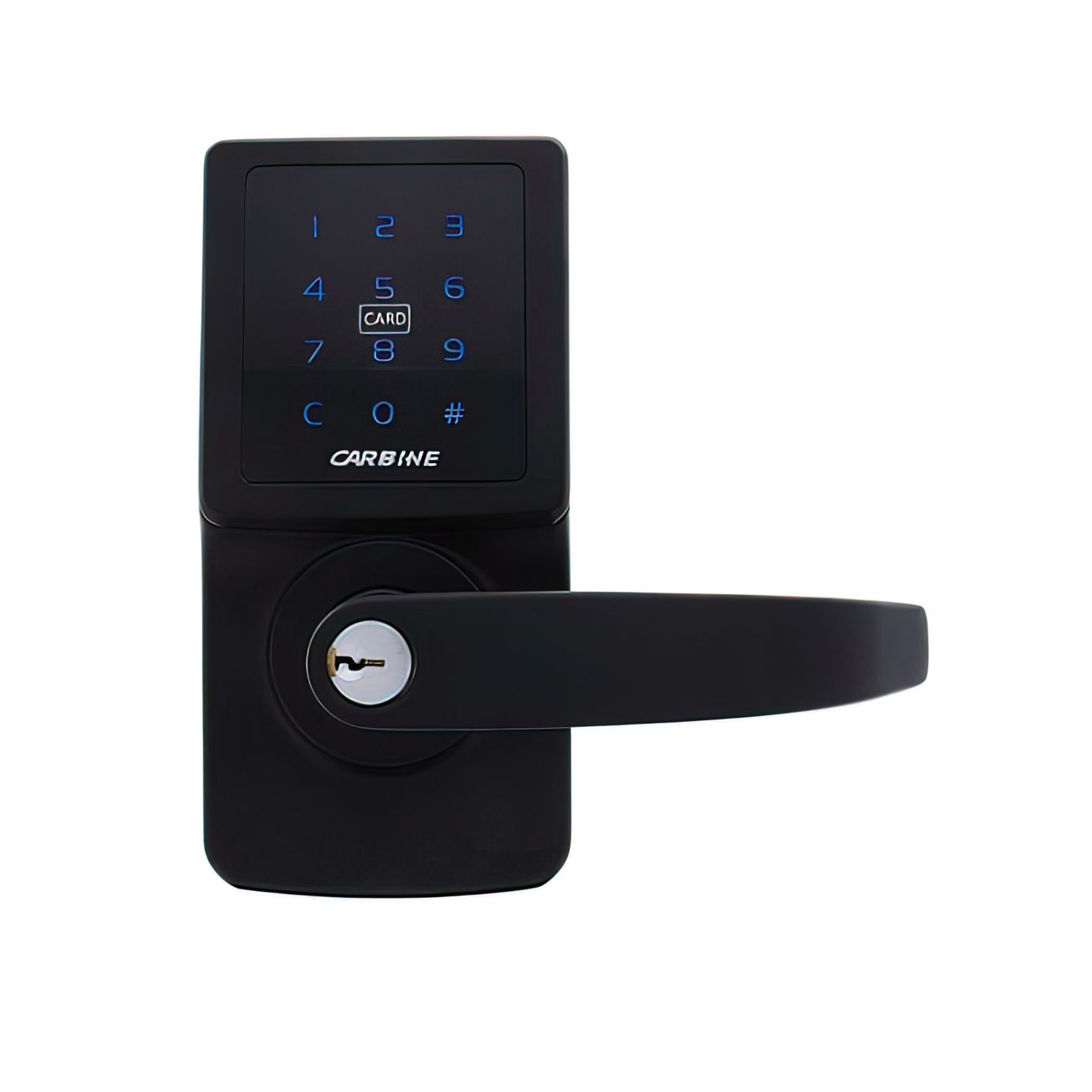 Carbine Electronic Door Lever Set Touch Screen Matt Black CEL-3IN-1MB8MBKIT