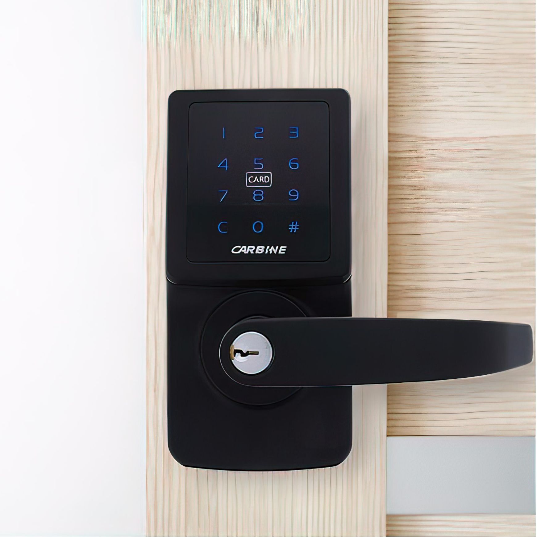 Carbine Electronic Door Lever Set Touch Screen Matt Black CEL-3IN-1MB8MBKIT