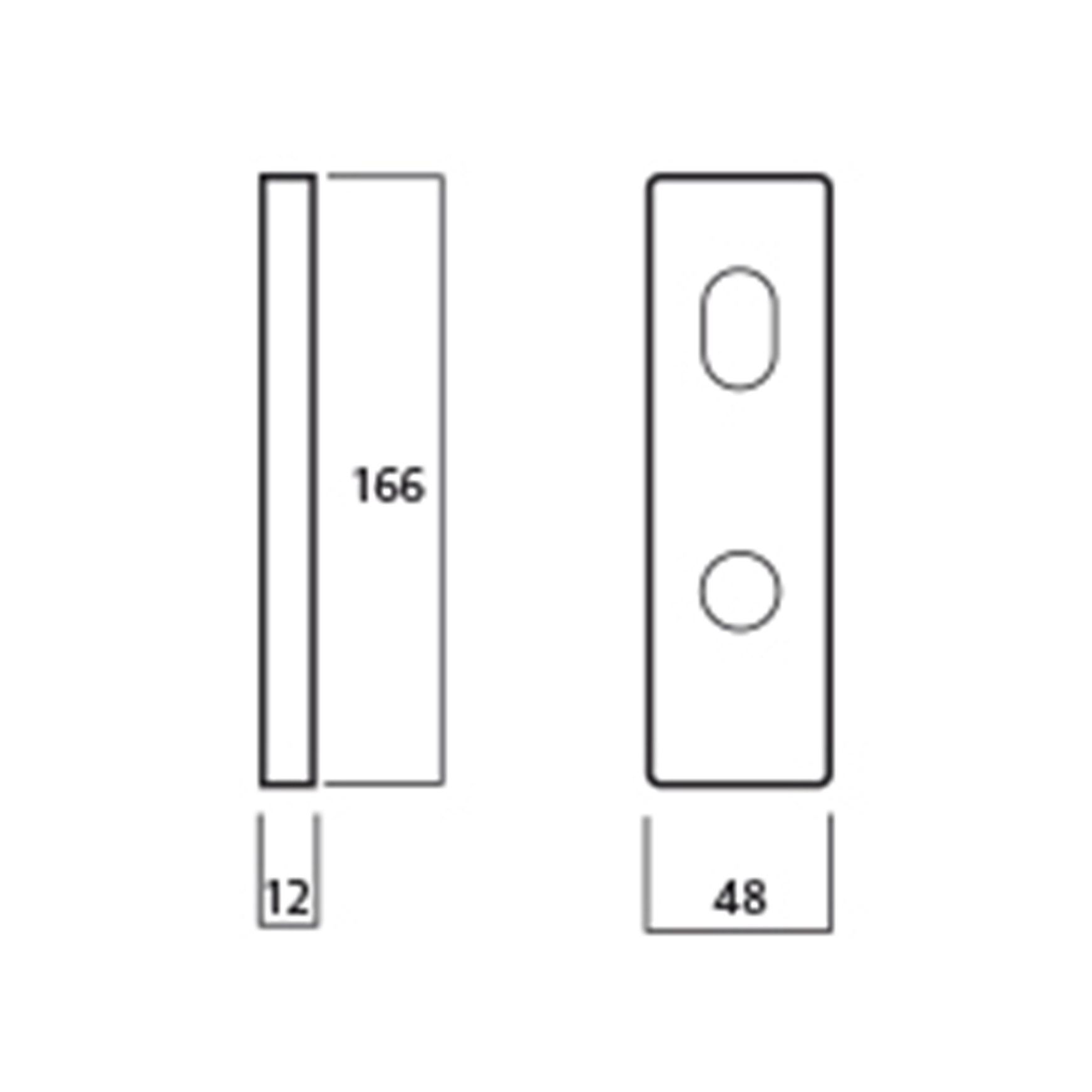 Lockwood 1800 Series Square End Plate Door Furniture