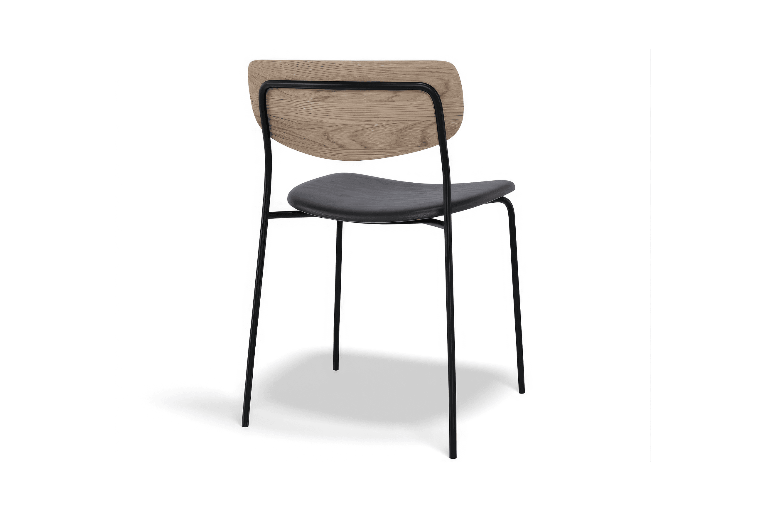 Rylie Chair - Padded Seat with Natural Backrest