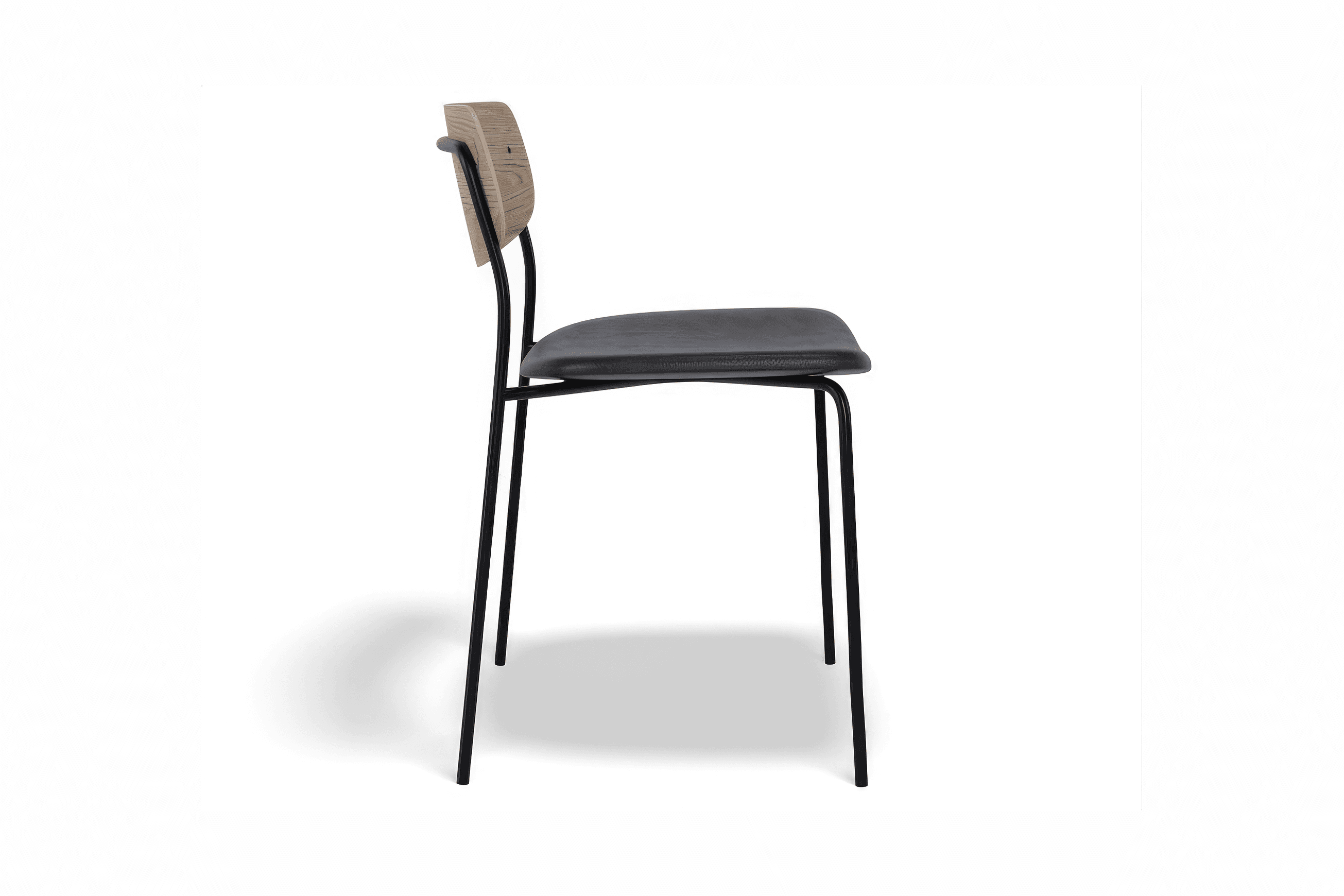 Rylie Chair - Padded Seat with Natural Backrest