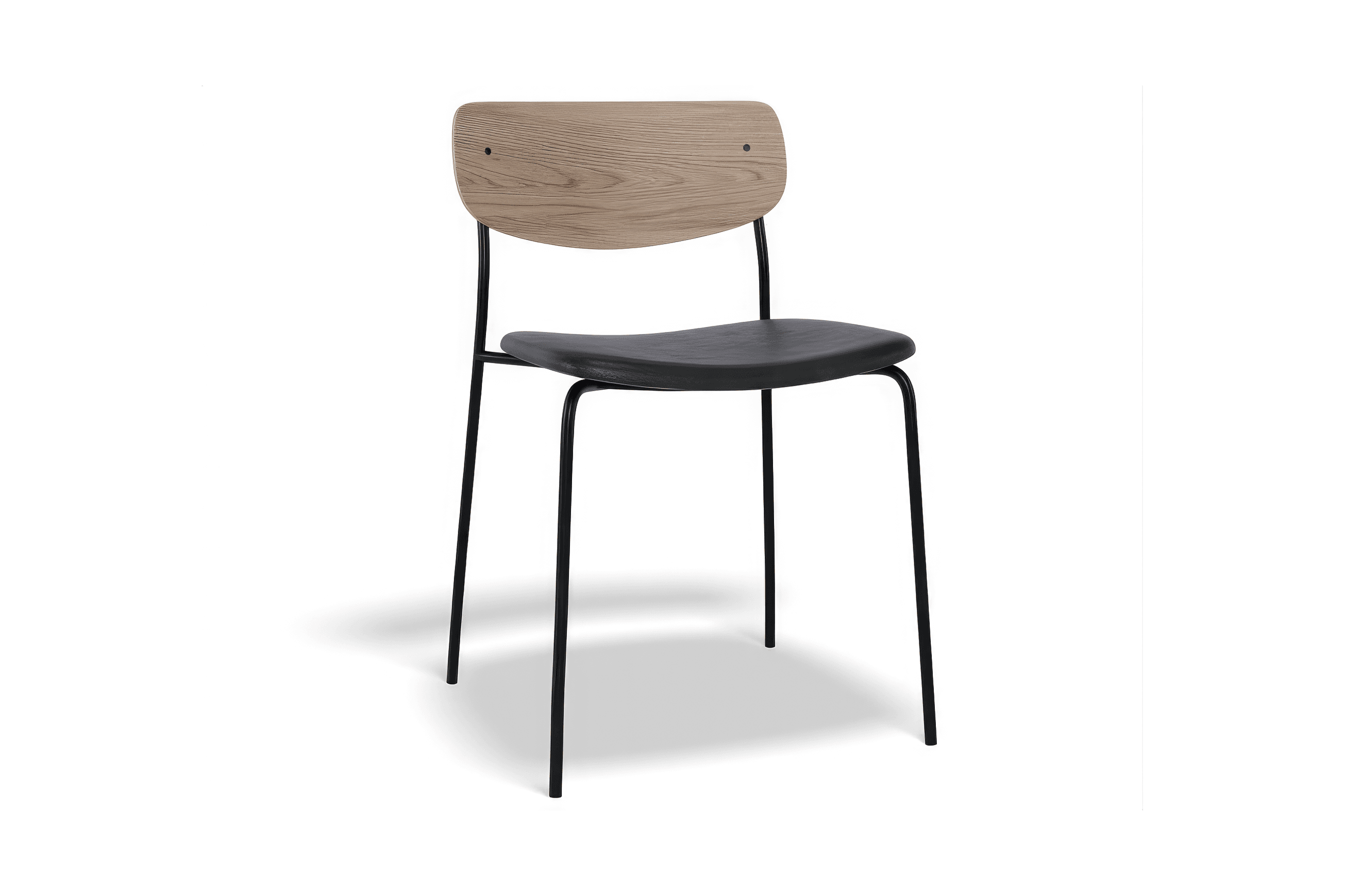 Rylie Chair - Padded Seat with Natural Backrest