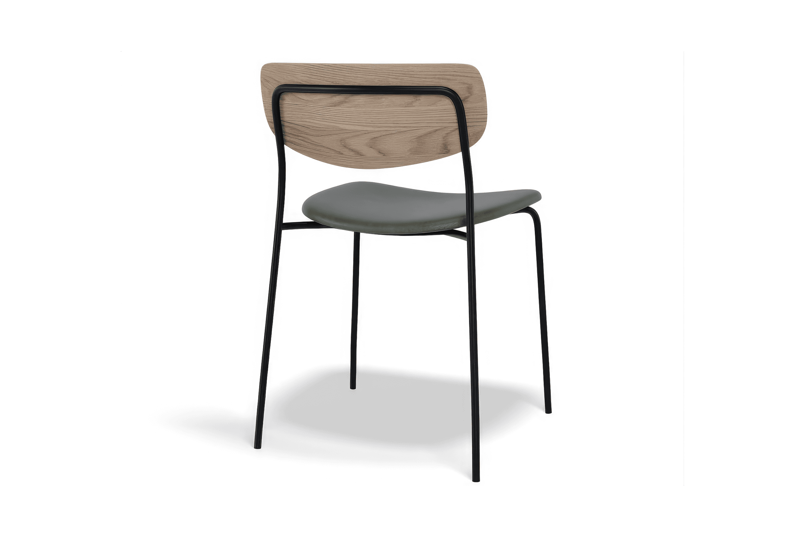 Rylie Chair - Padded Seat with Natural Backrest