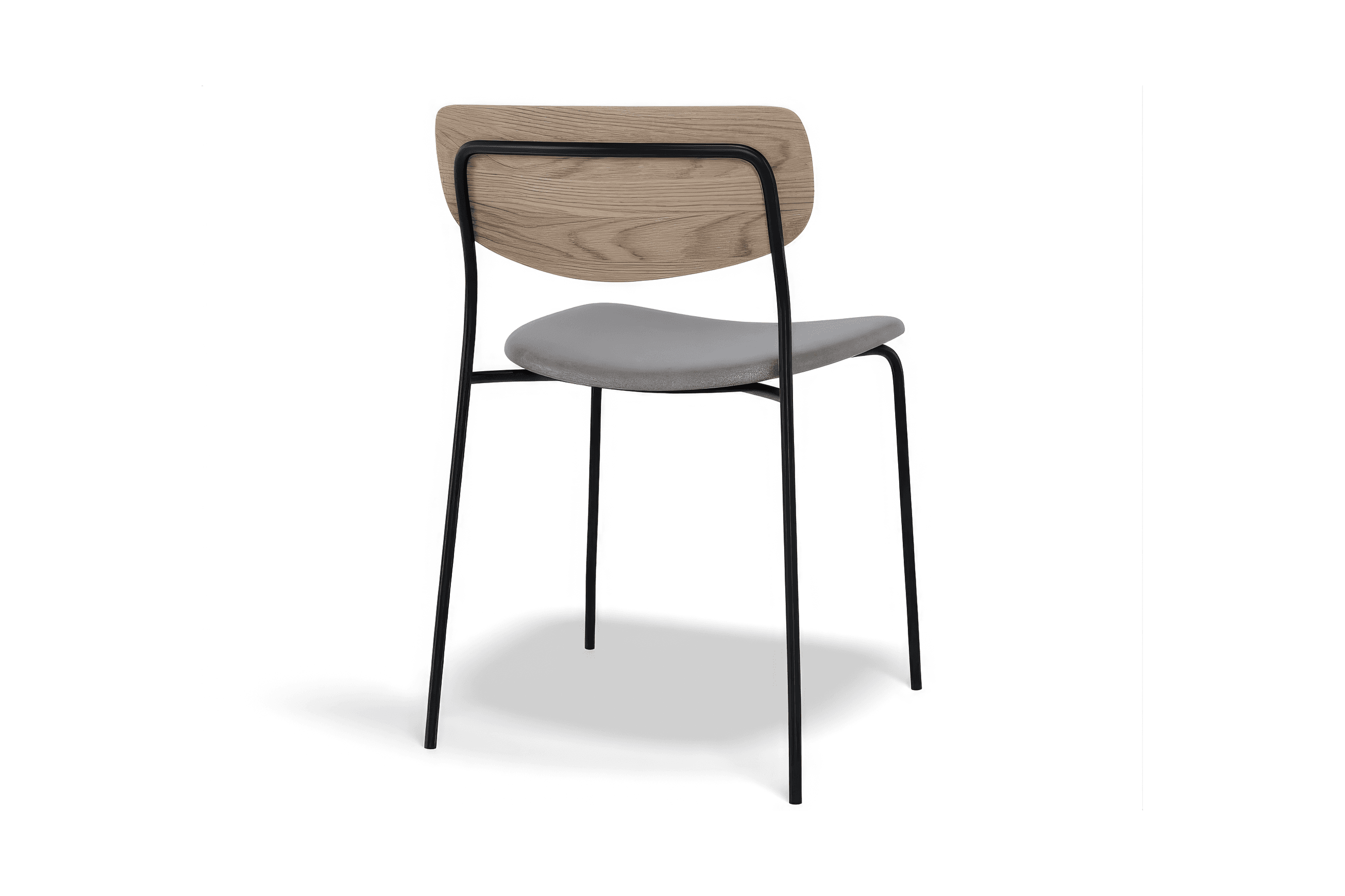 Rylie Chair - Padded Seat with Natural Backrest