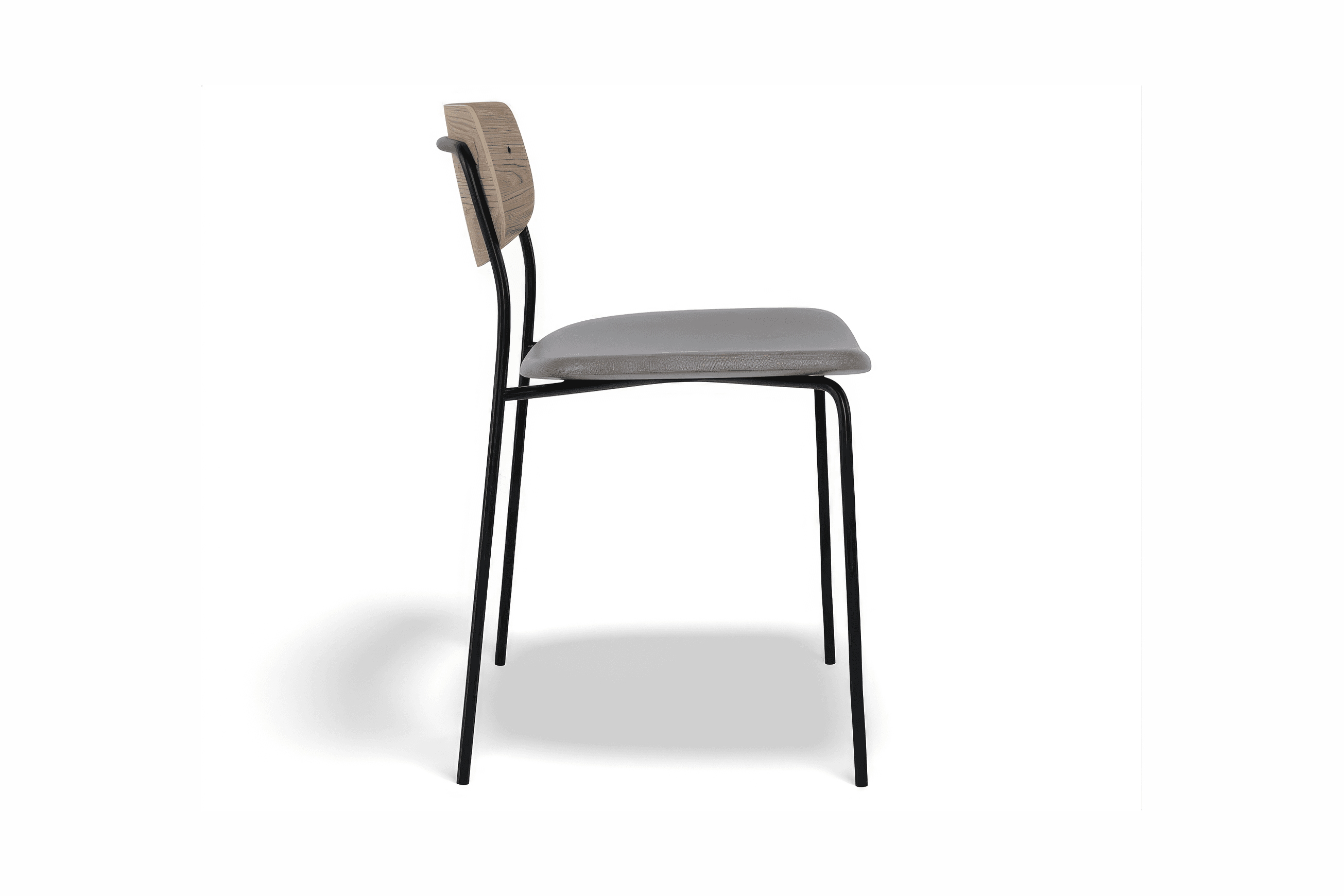 Rylie Chair - Padded Seat with Natural Backrest