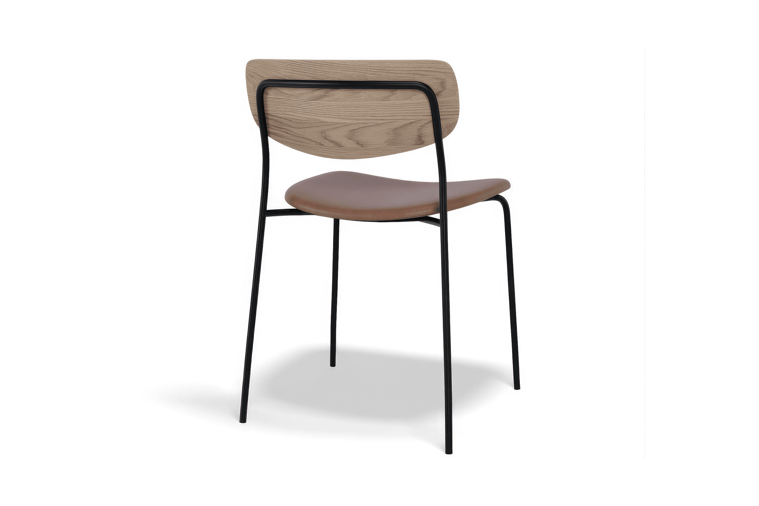 Rylie Chair - Padded Seat with Natural Backrest