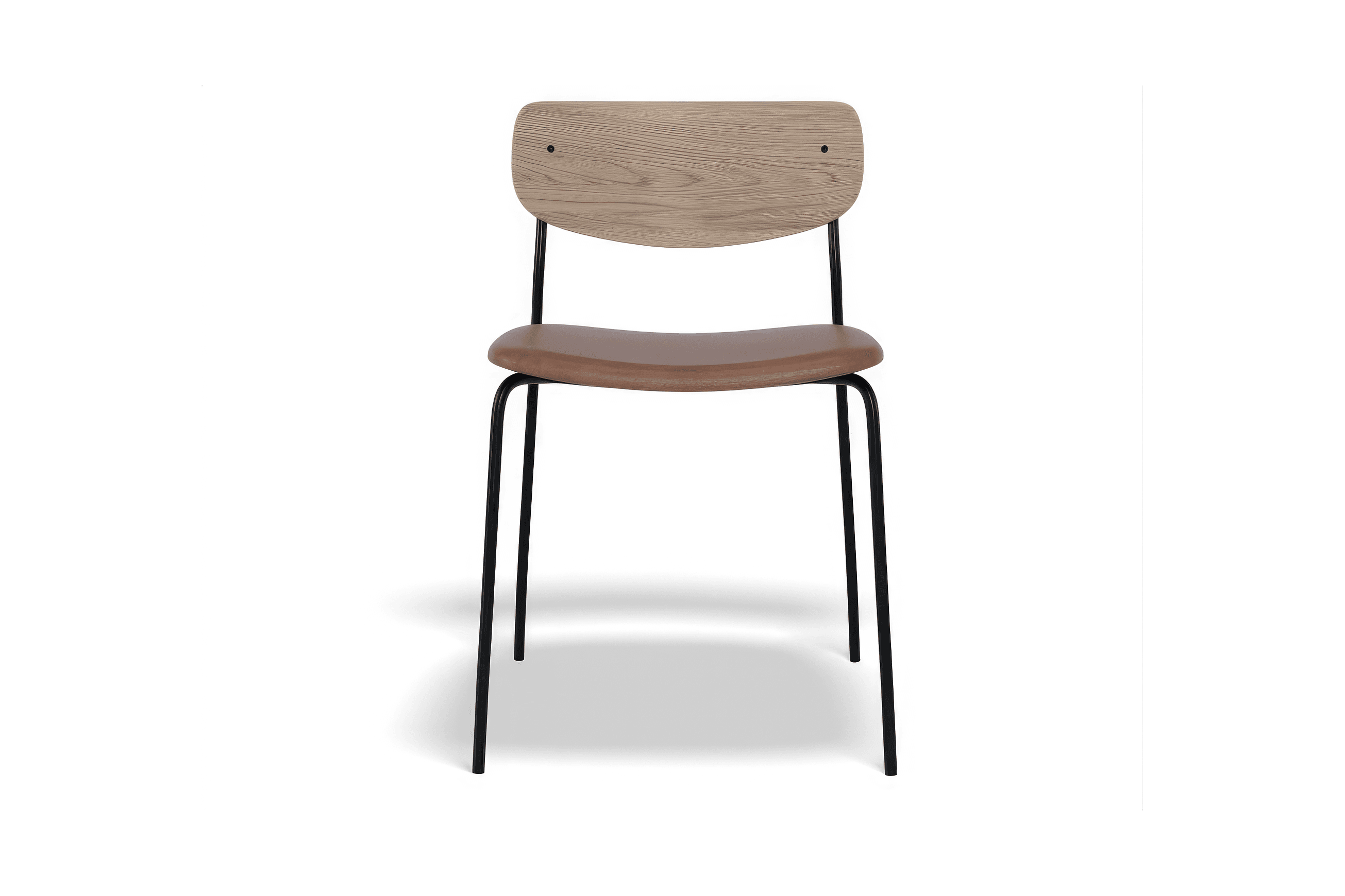 Rylie Chair - Padded Seat with Natural Backrest
