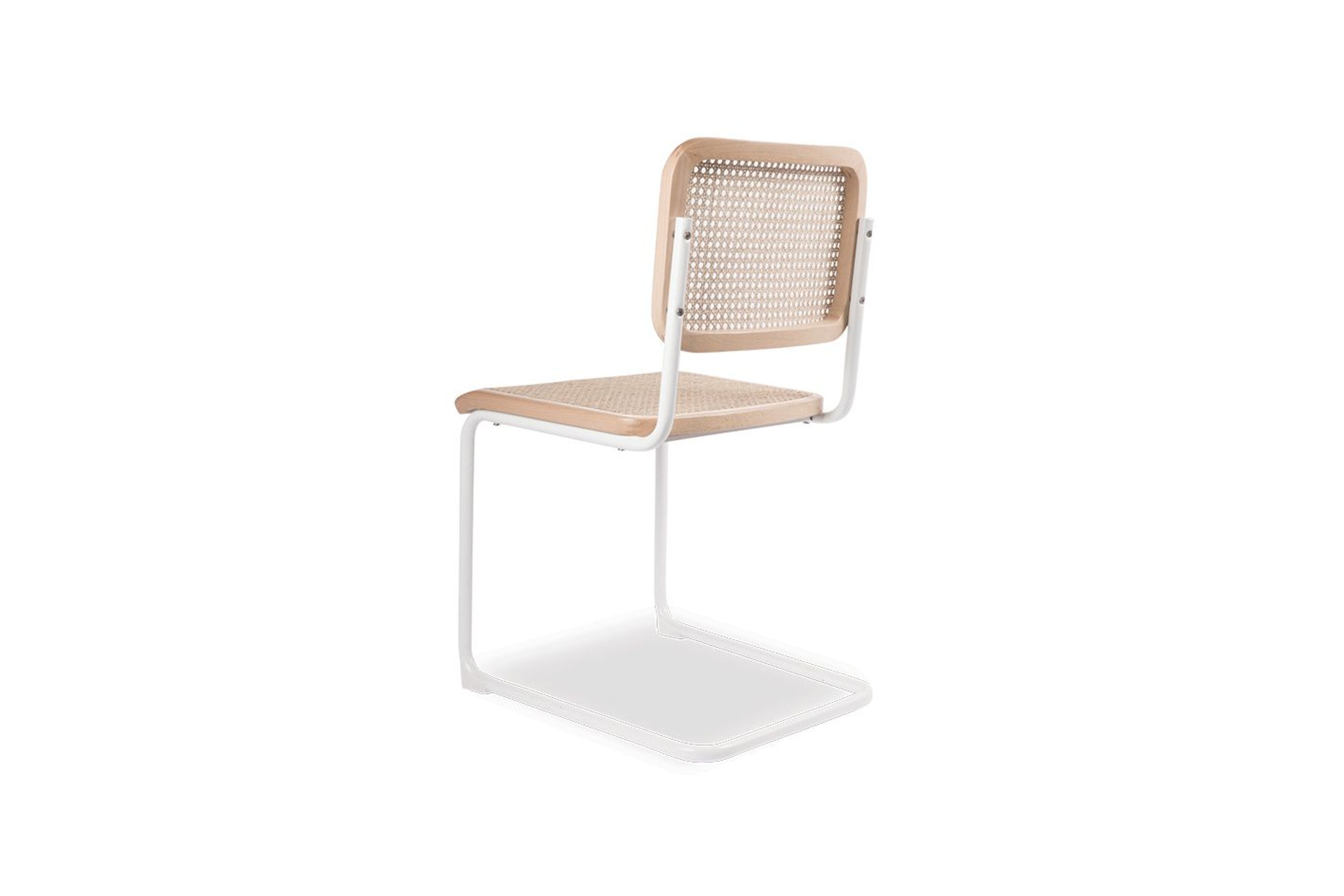 Calibre Chair - White with Natural Cane