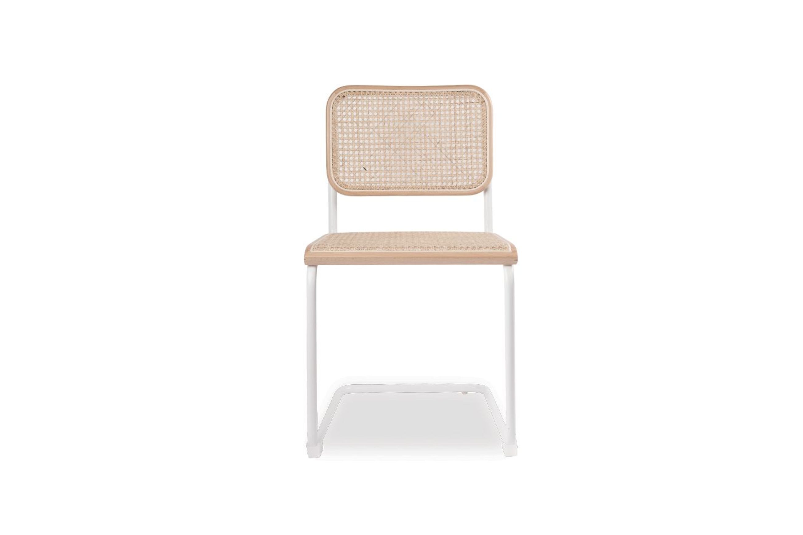 Calibre Chair - White with Natural Cane