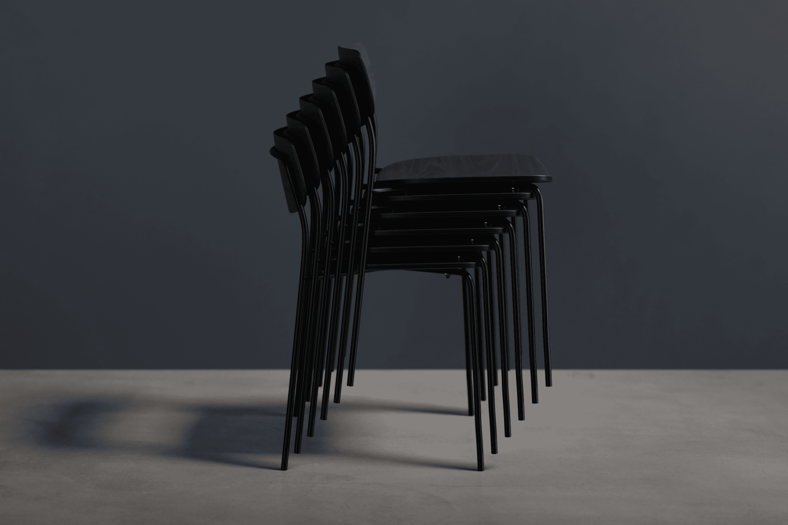 Rylie Chair - Black Stained Ash Seat and Backrest