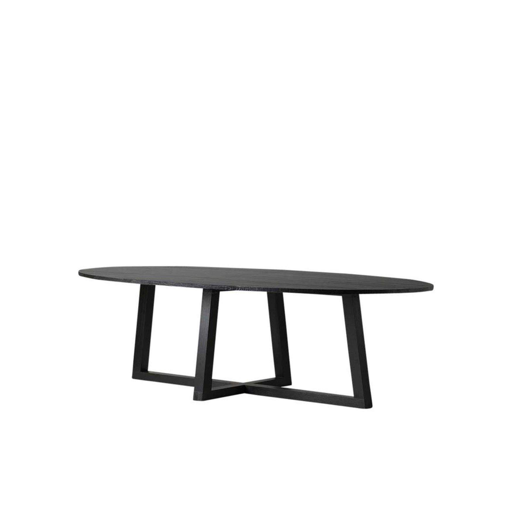 Black Ash Oval Dining Table