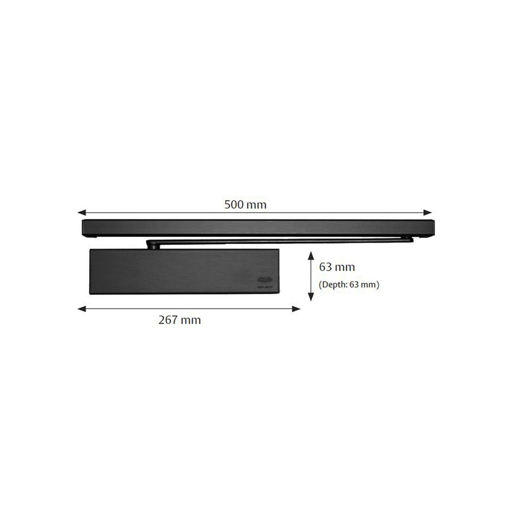 Lockwood EN1-5 Cam Action Door Closer Black 2615DABLK