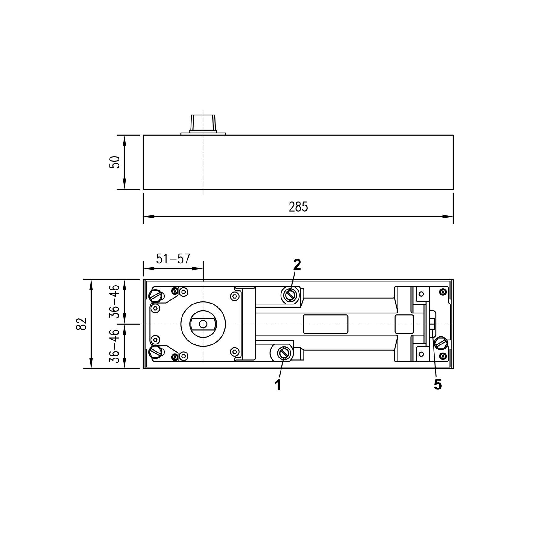 Dorma BTS75V EN1-4 Floor Spring Non Hold Open 61701000
