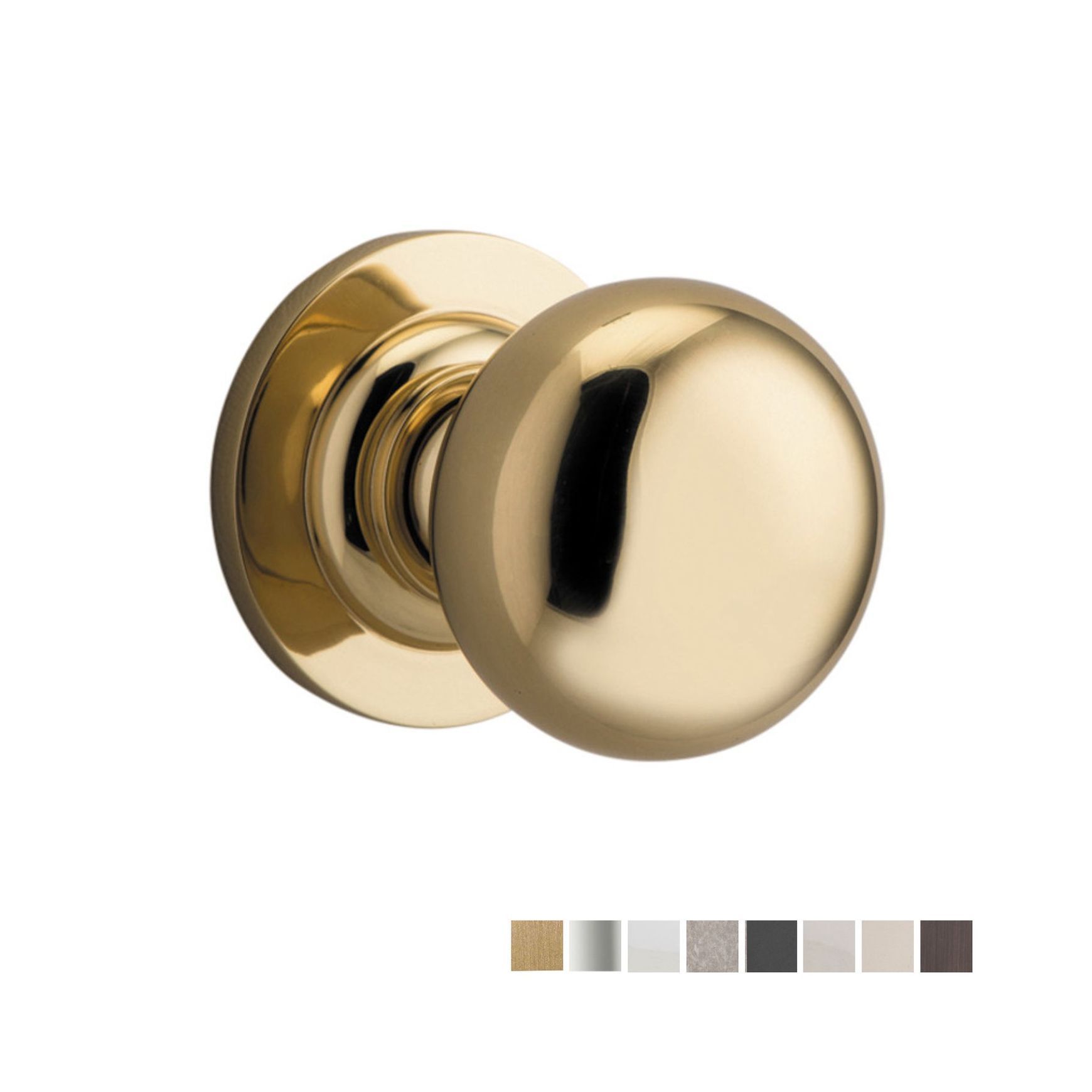 Iver Cambridge Door Knob on Round Rose