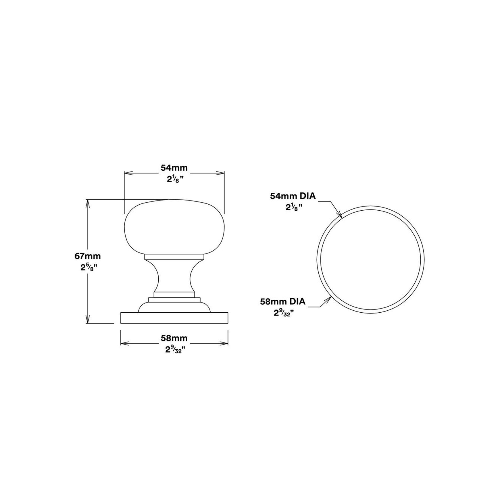 Iver Cambridge Door Knob on Round Rose
