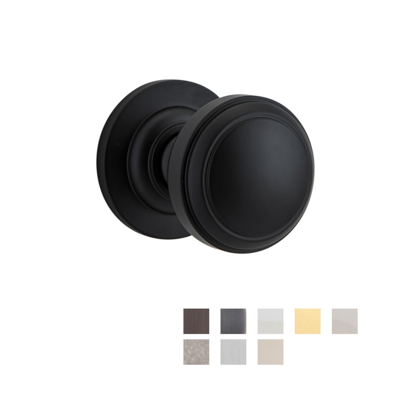 Iver Paddington Door Knob on Round Rose Passage