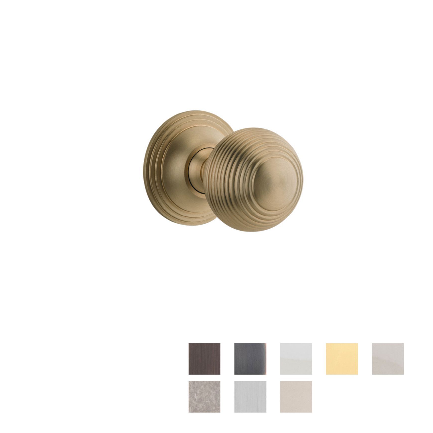 Iver Guildford Door Knob on Round Rose