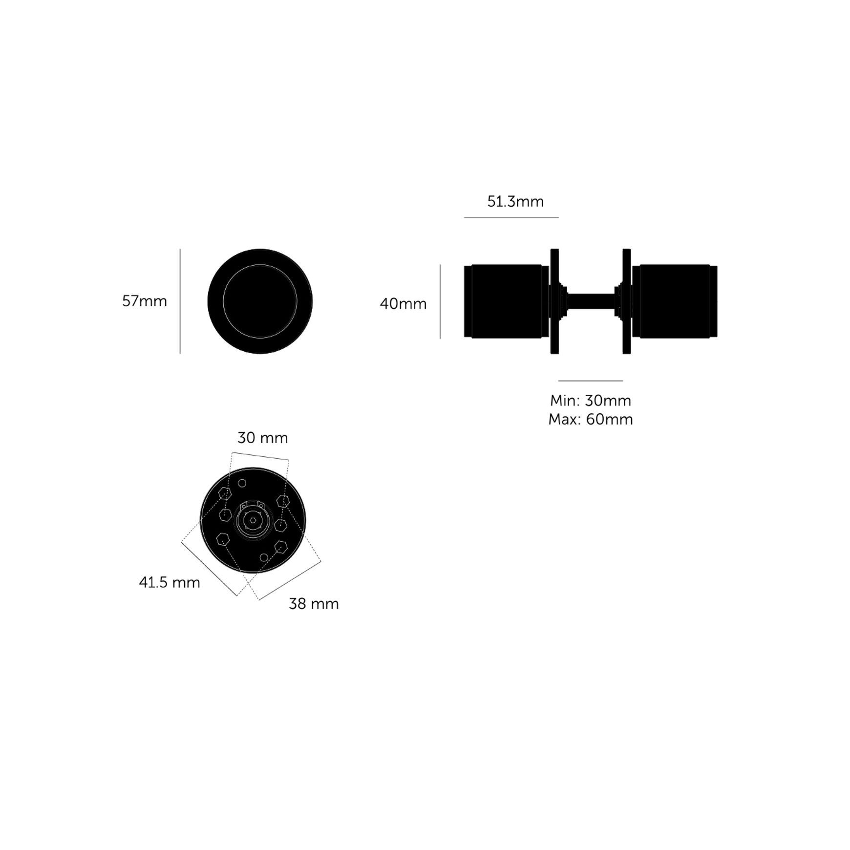 Buster and Punch Door Knob set Linear