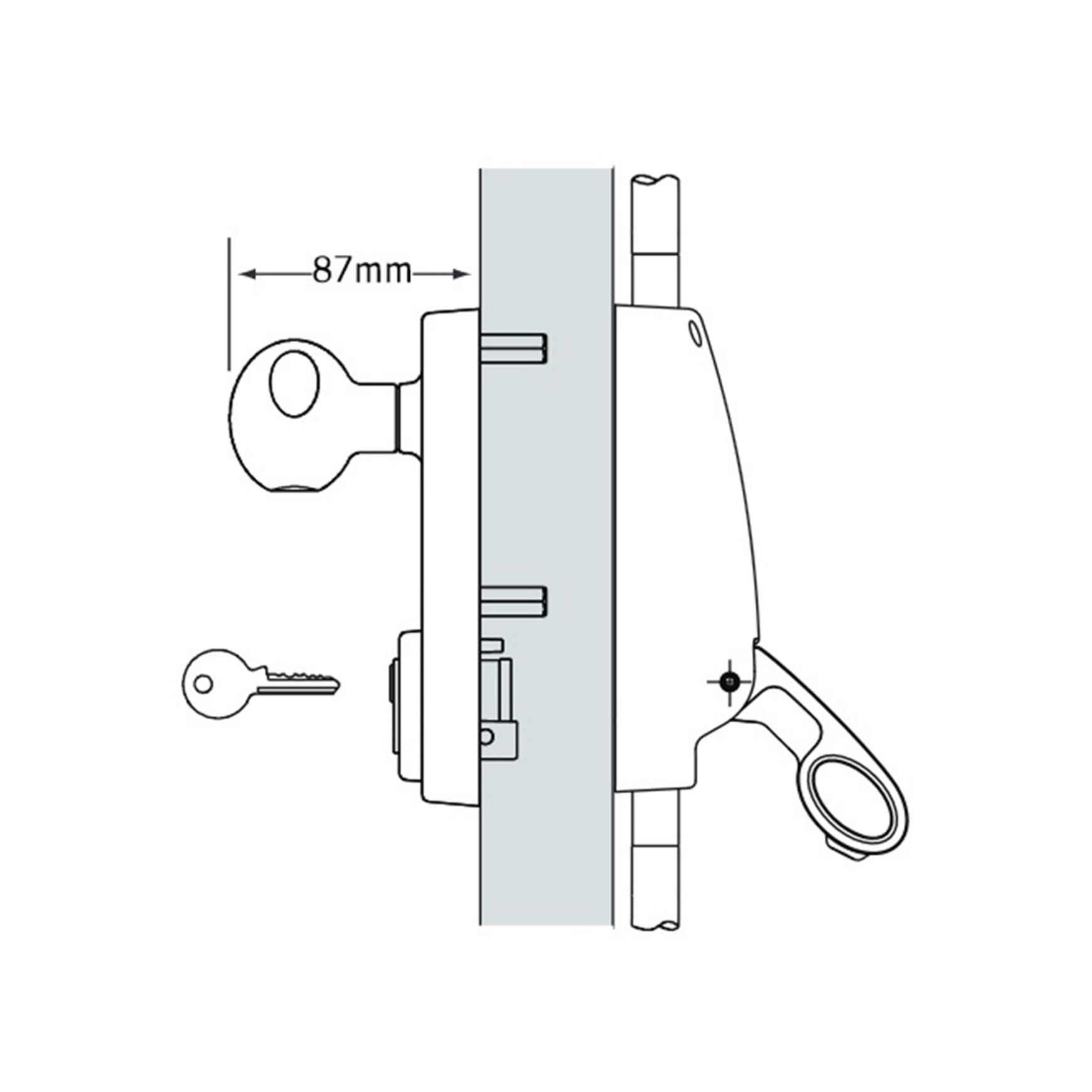 Briton Panic Bar Pack Double Door Outside Knob LPED005
