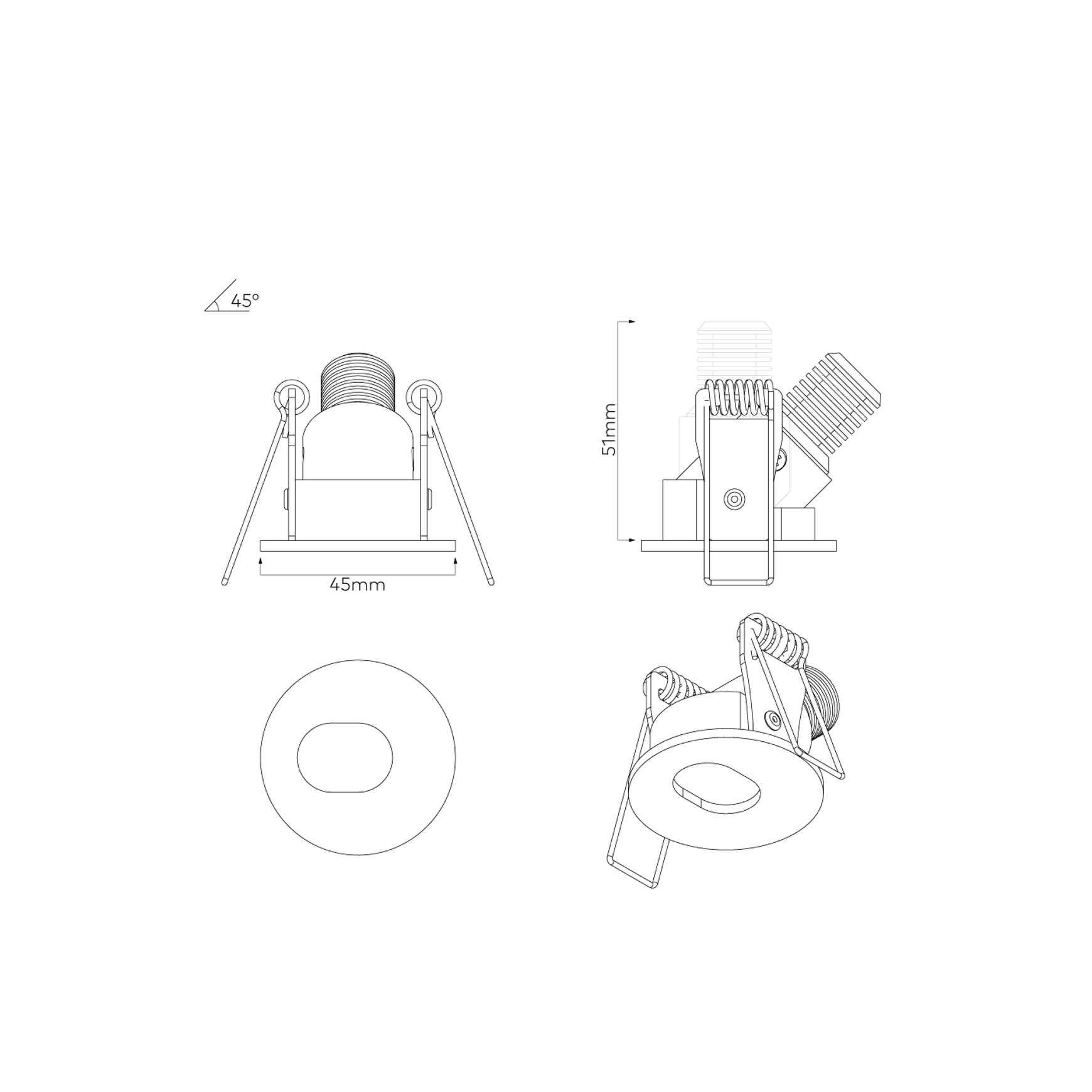 Slot Recessed Directional Downlight