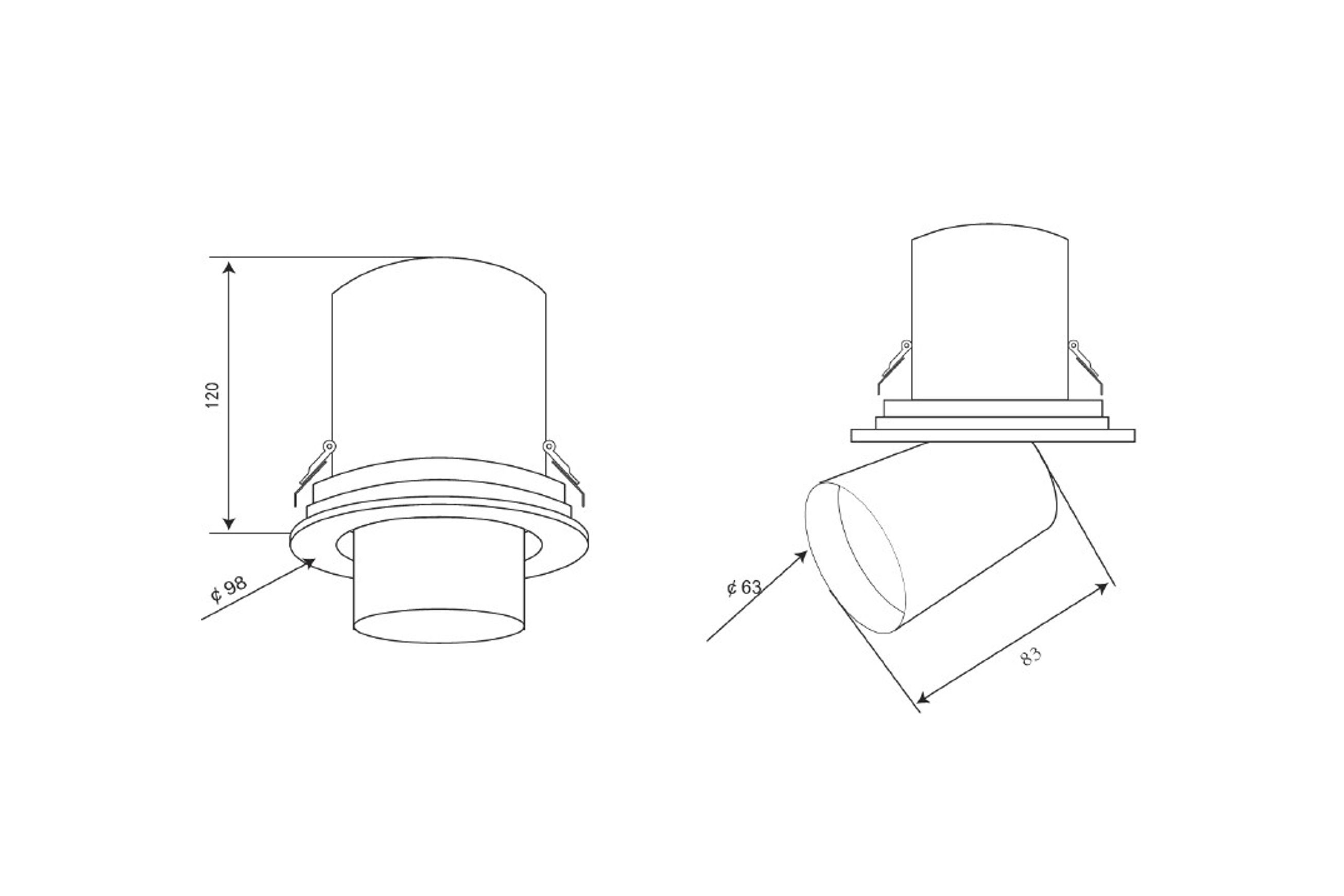Round Snoot Downlight 12W