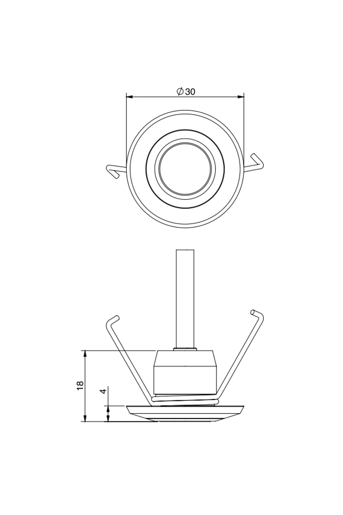 Mini Spring Mounted Spot Light