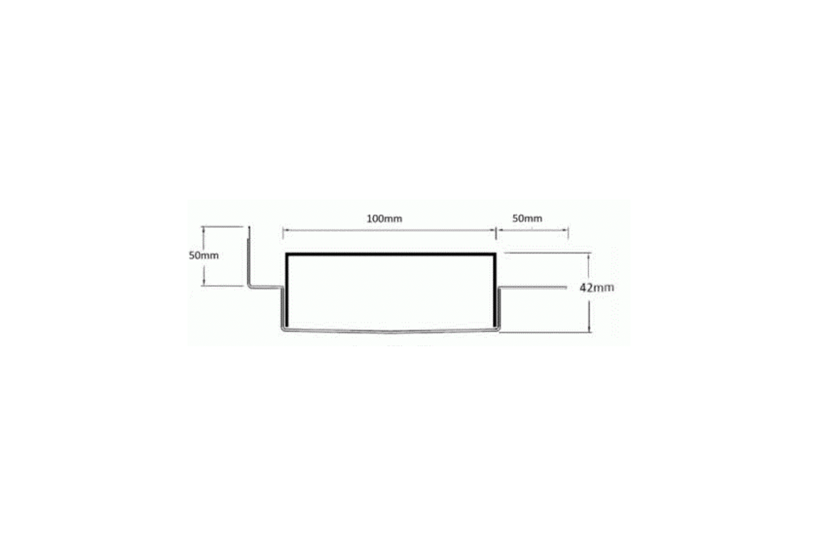 100PSiMTLF Tile Flange dimensions