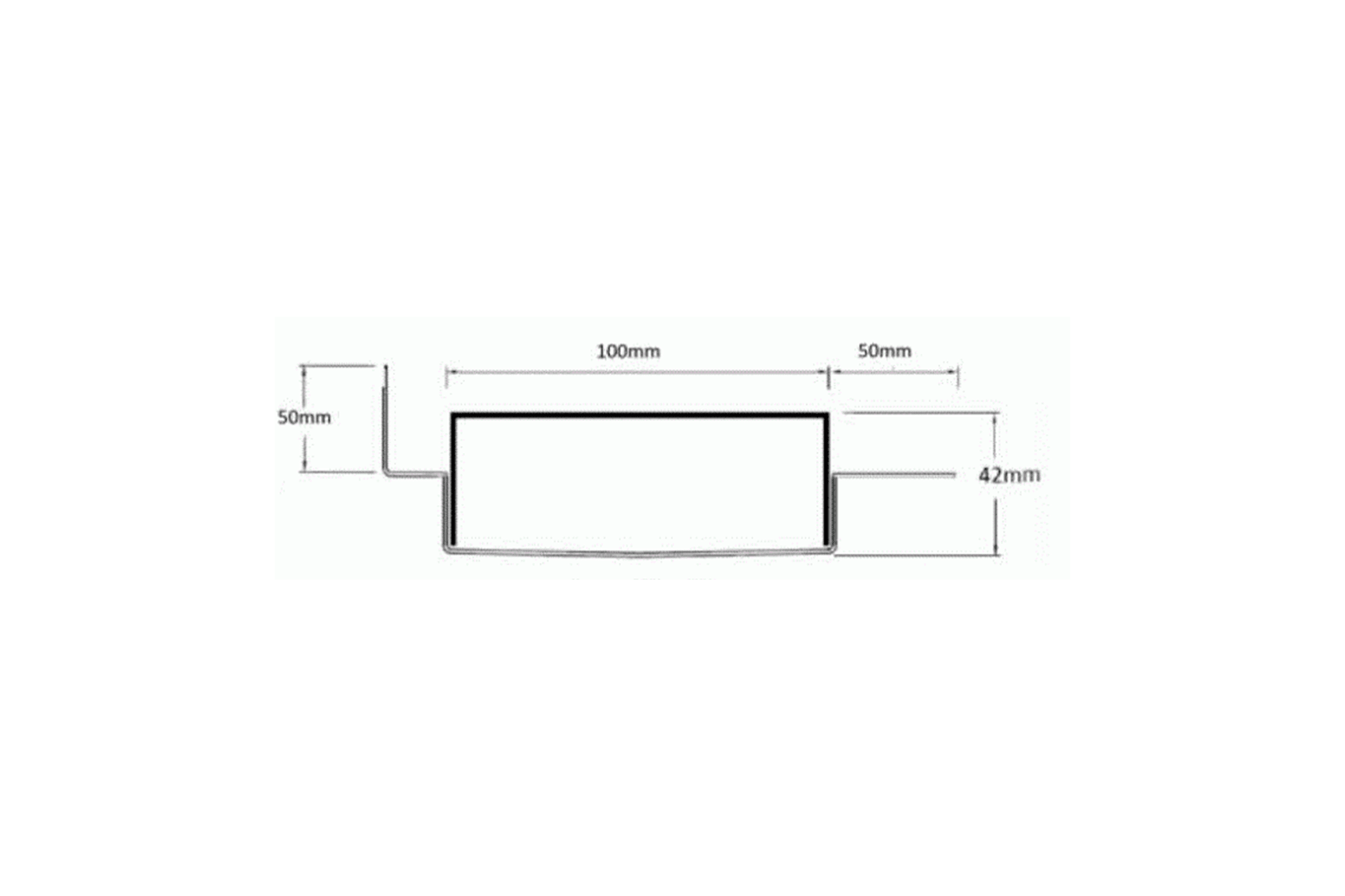 100TRiMTLF Tile Flange dimensions
