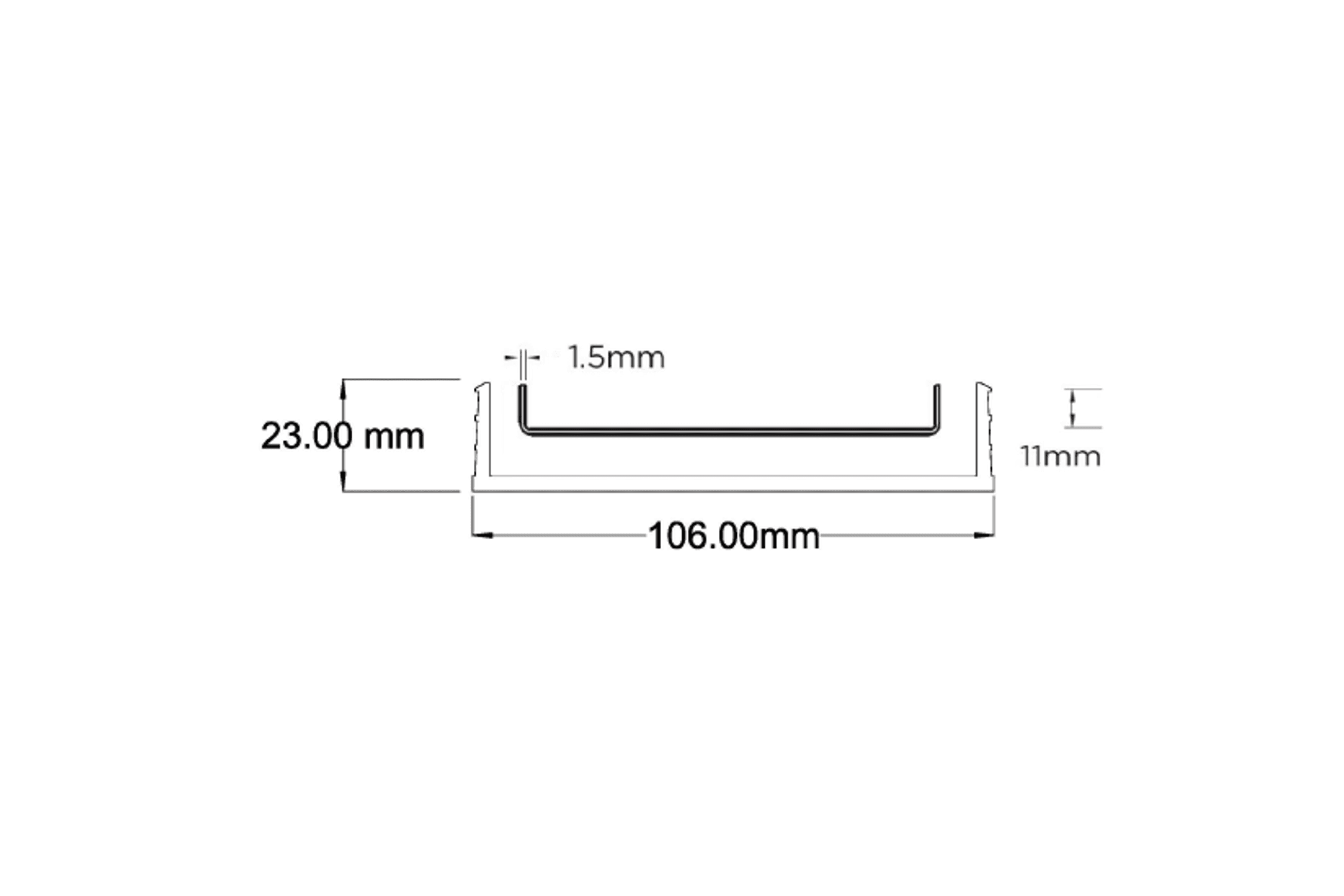 100TiGBL20 Modular Drainage System With Black dimensions