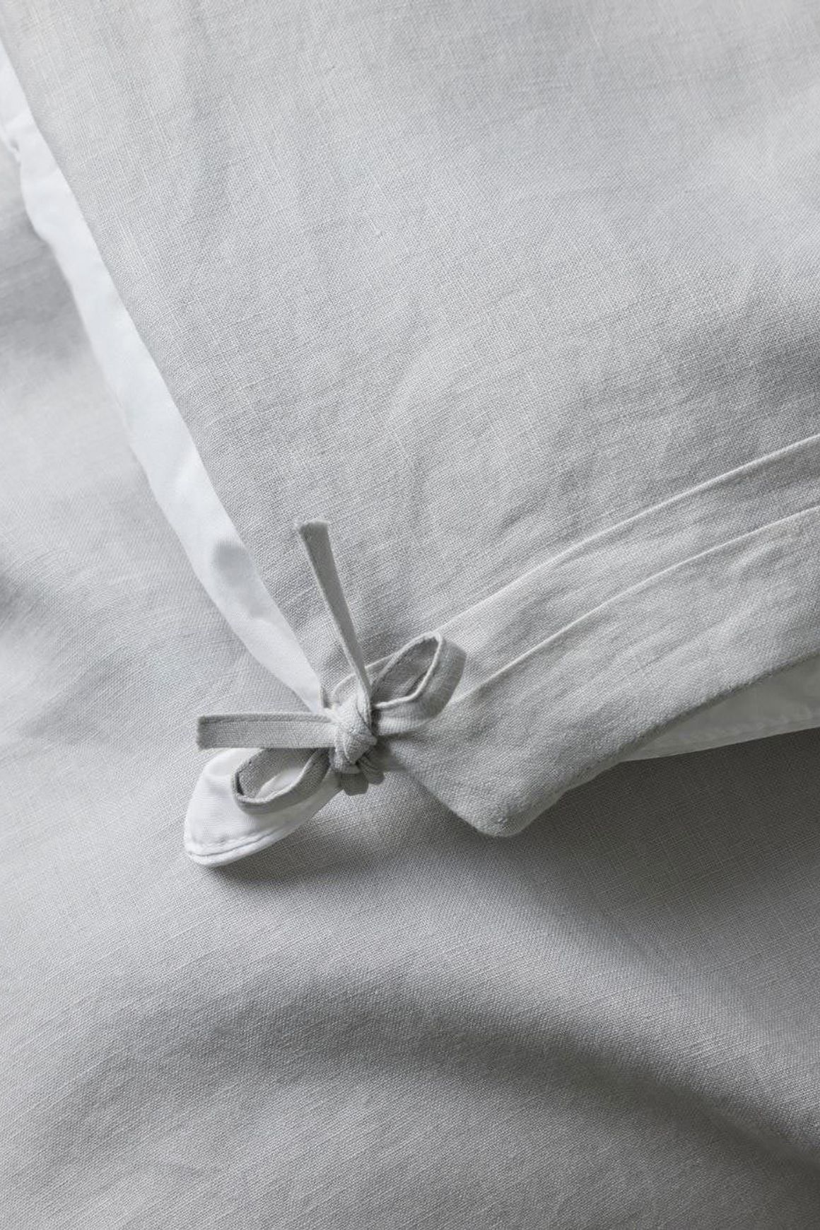 Ravello Linen Quilt Cover - Silver | Weave Home Bed Linen