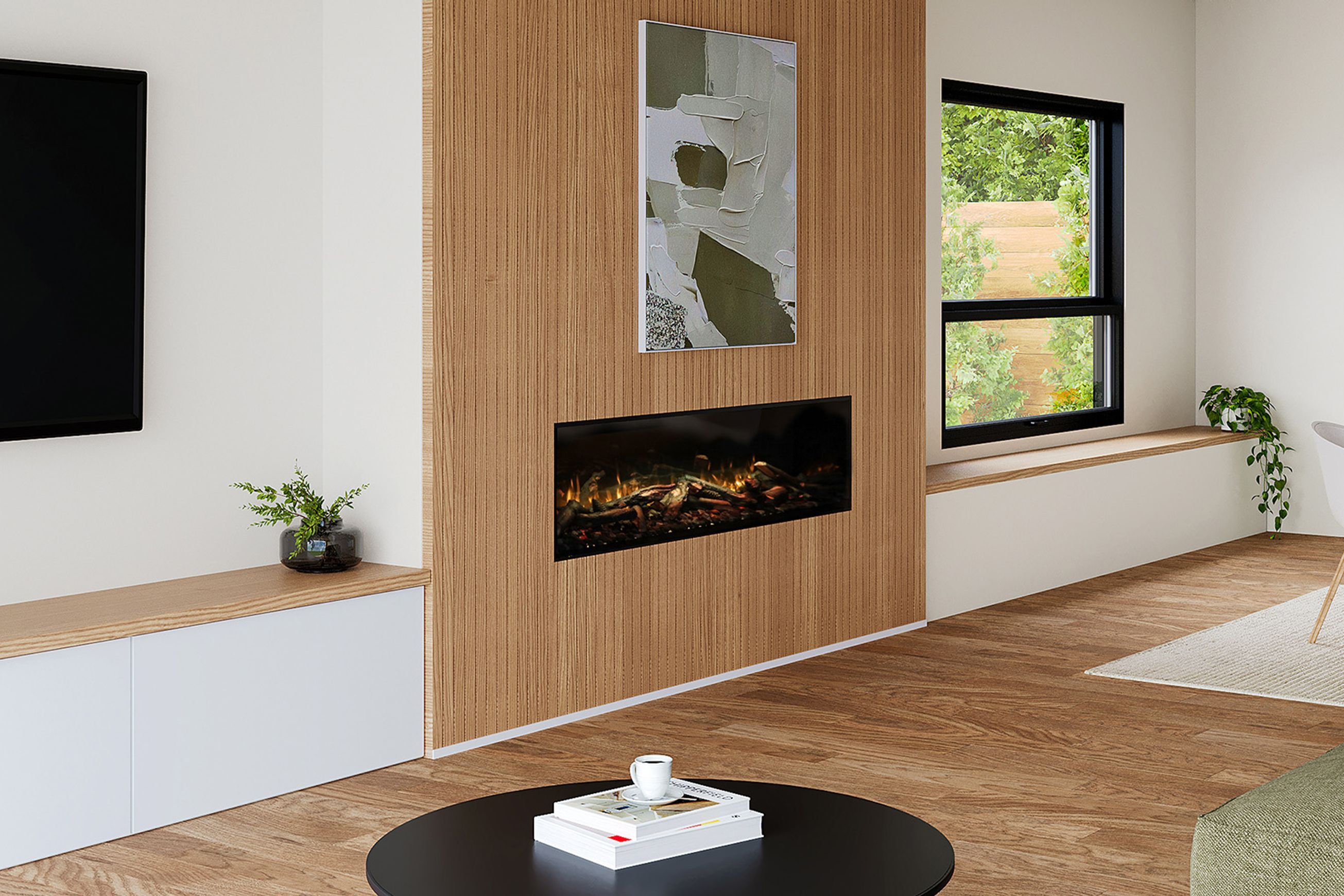 Ambe Multi65 Electric Fireplace | Landscape/Corner/Bay