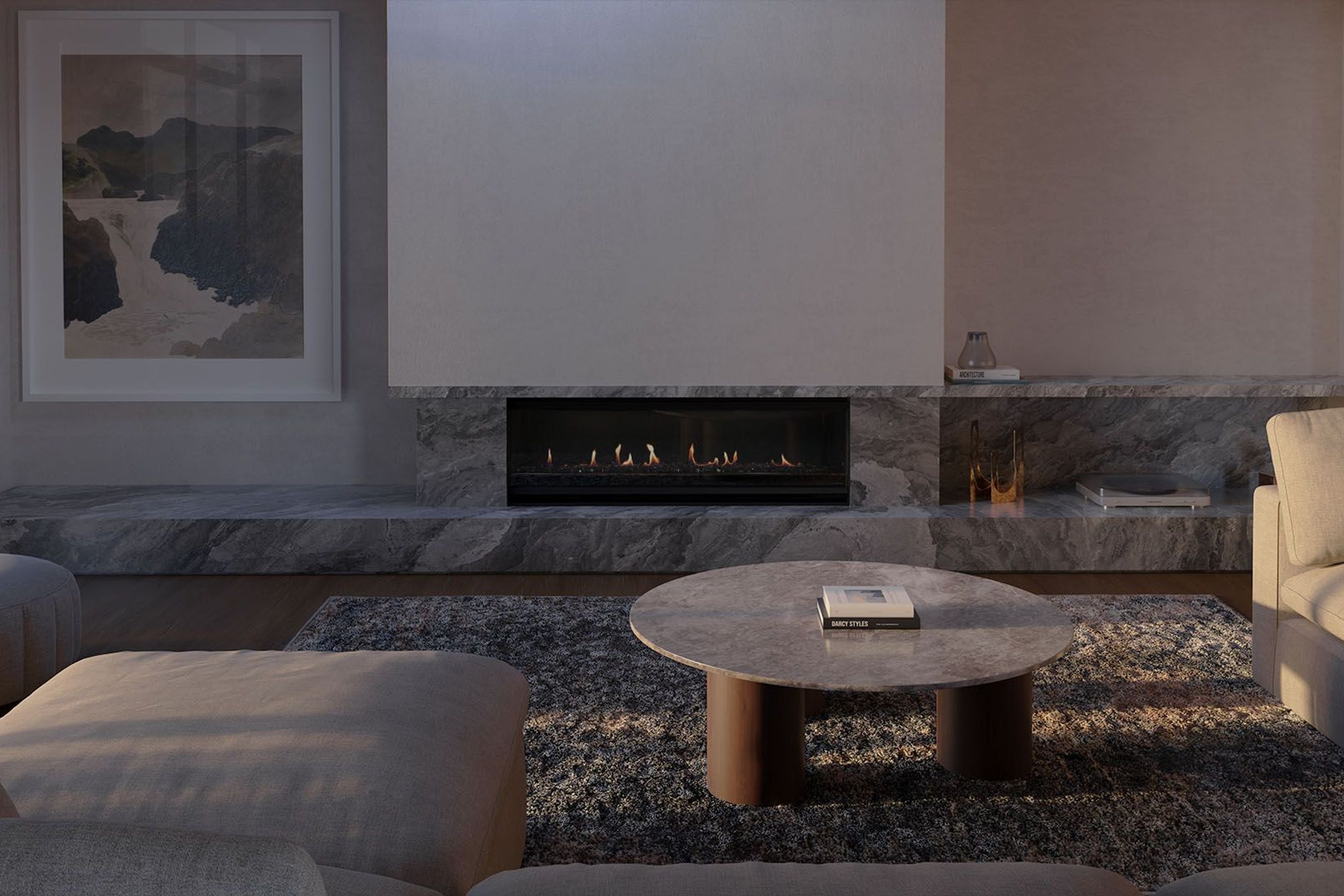 Escea LR1250 Inbuilt Electric Fireplace