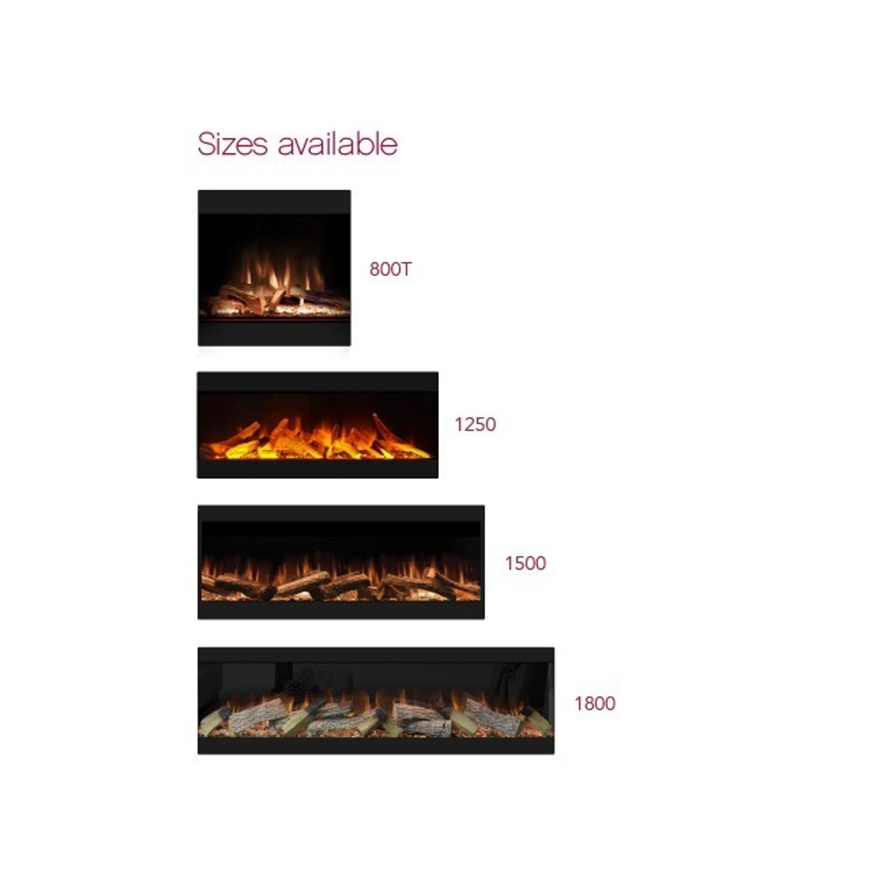 Evonic Volante 1800 Black Edition Electric Fireplace