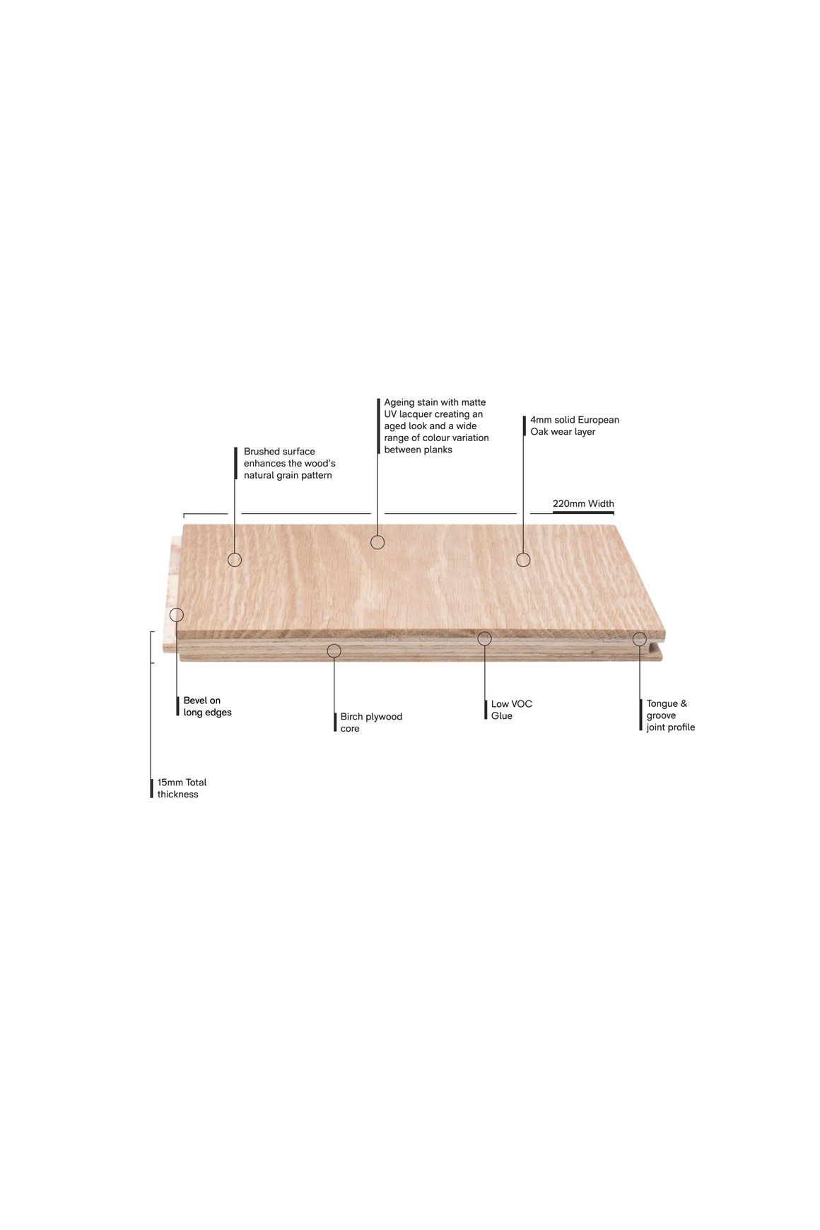 Atelier Siltstone Timber Flooring dimensions