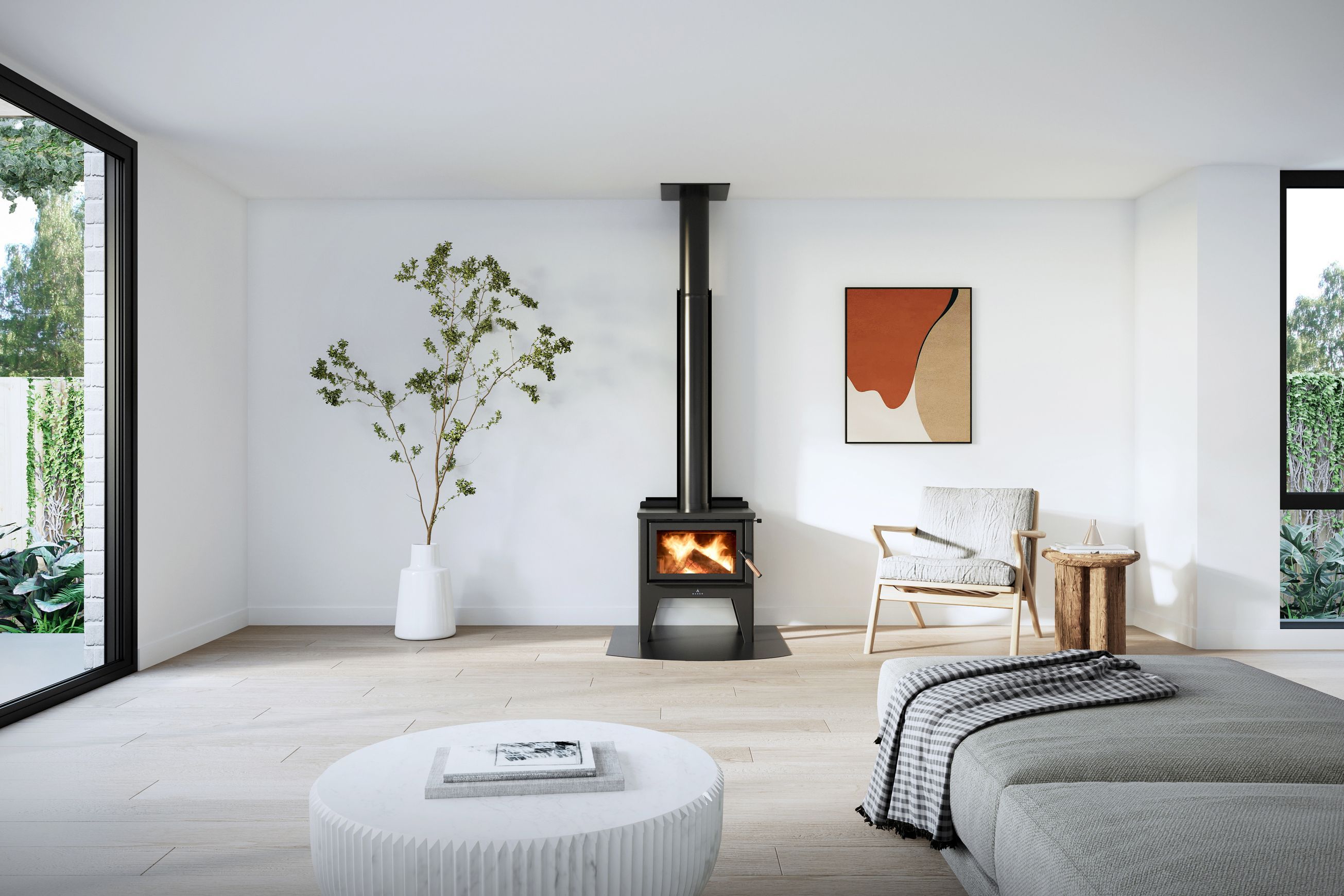 Maxen Kinmont 350 Freestanding Wood Fireplace